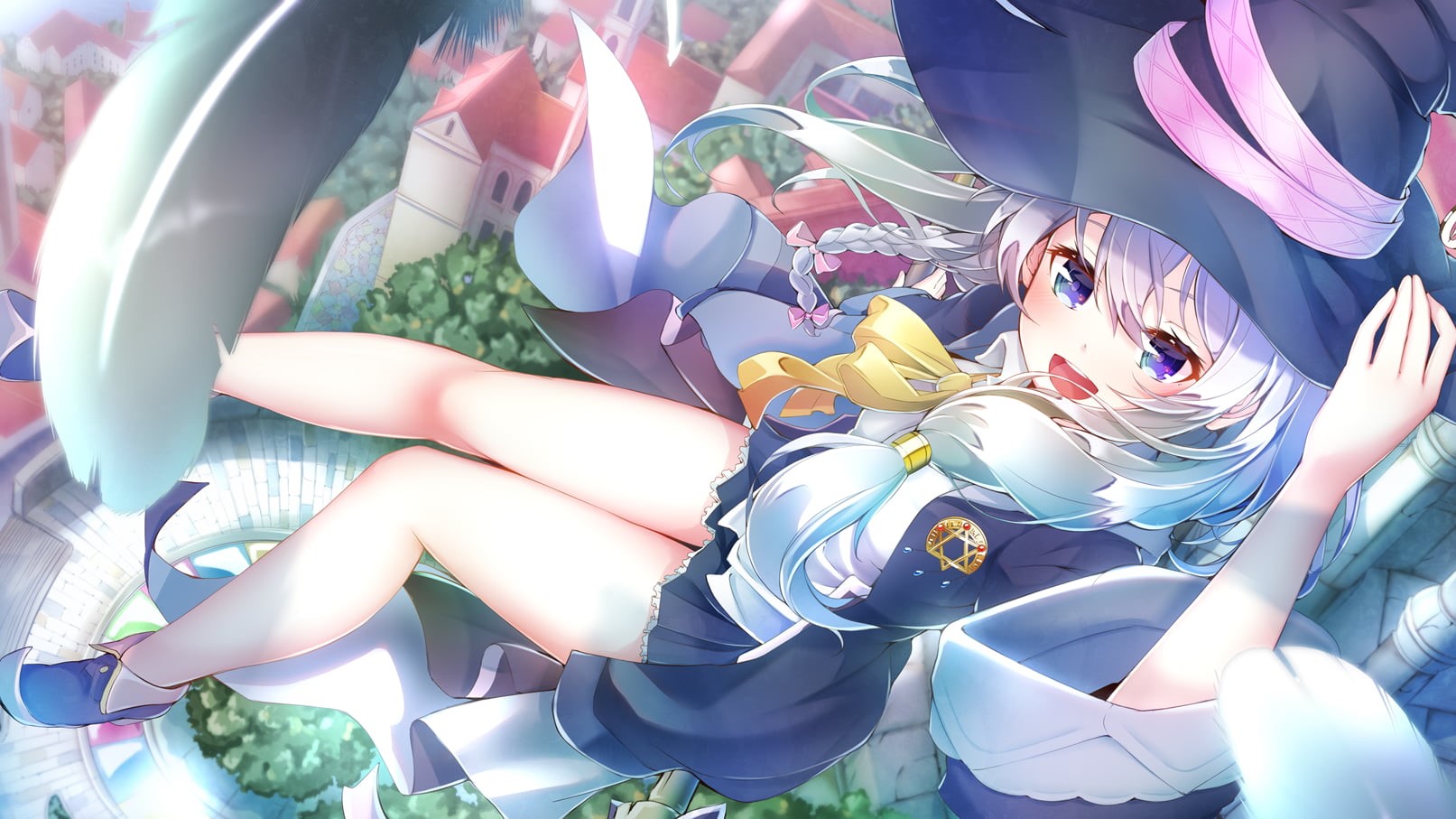 purple eyes, Elaina (Majo no Tabitabi), Majo no Tabitabi, witch, 720P, witch hat, HD Wallpaper