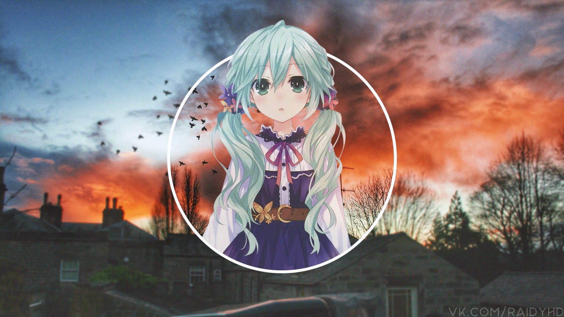focus on foreground, creativity, digital composite, nature, Date A Live, architecture, cloud - sky, sky, picture-in-picture, male likeness, anime, motion, HD Wallpaper
