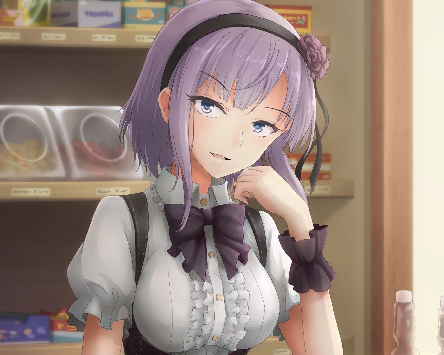 anime, women, obscured face, young women, female likeness, real people, one person, art and craft, human representation, representation, 720P, indoors, HD Wallpaper