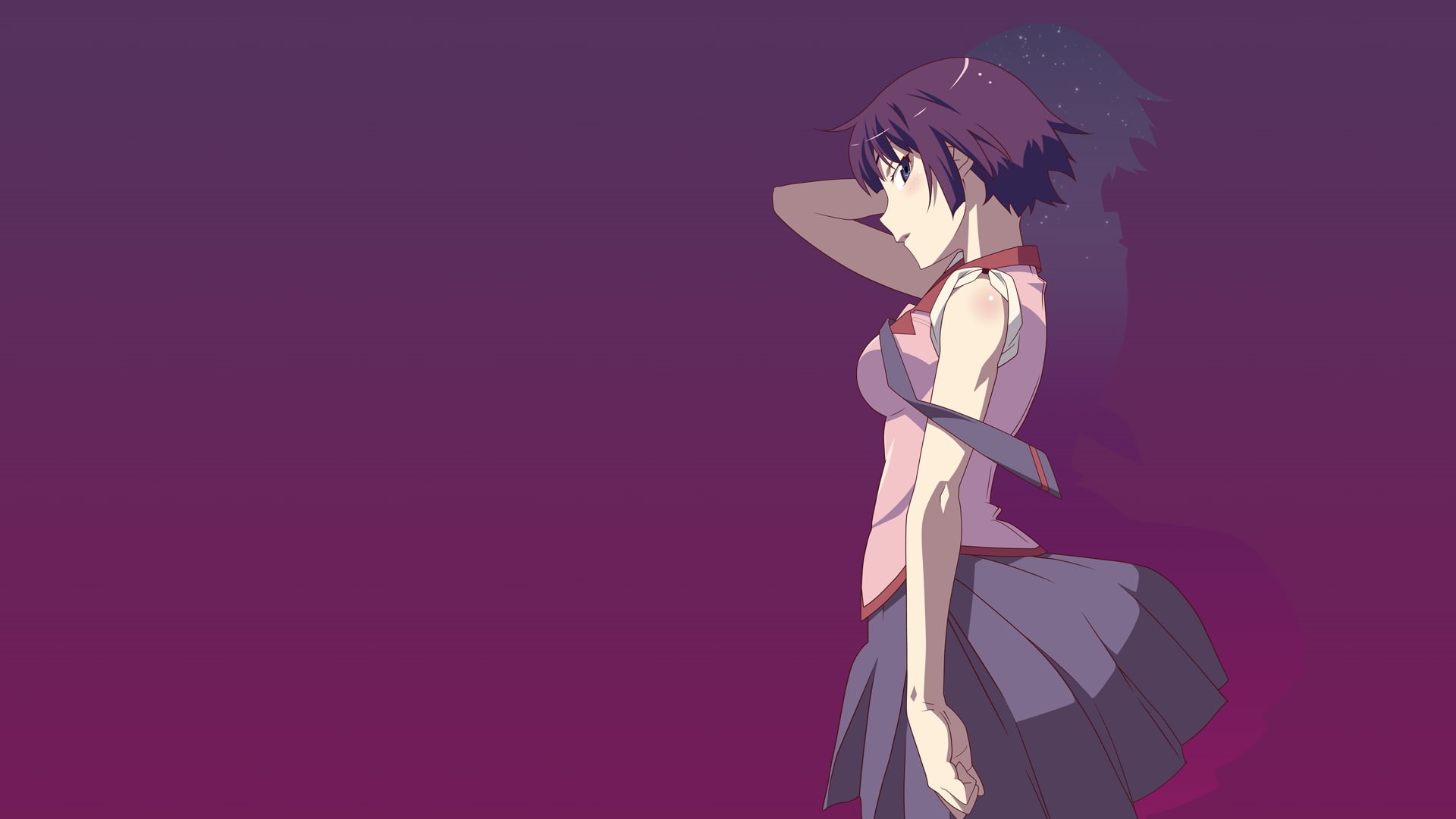 Monogatari Series, anime, Senjougahara Hitagi, 1080P, HD Wallpaper