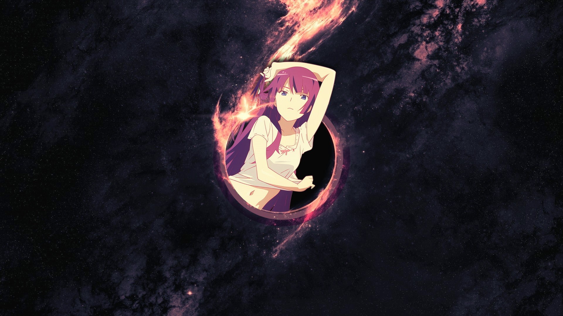 1080P, Monogatari Series, Senjougahara Hitagi, anime, HD Wallpaper
