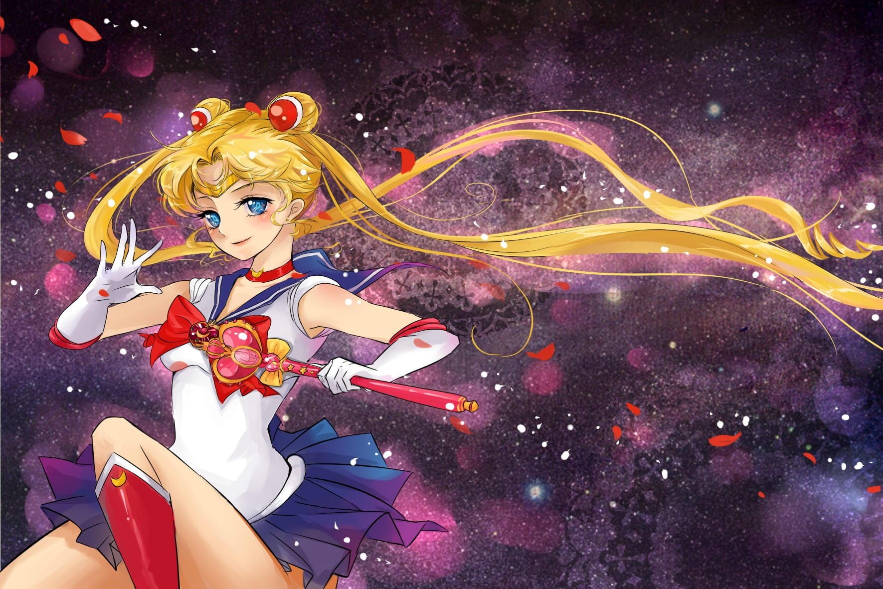 representation, art and craft, girl, ribbon, one person, event, human hand, decoration, usagi, christmas decoration, night, human representation, multi colored, HD Wallpaper