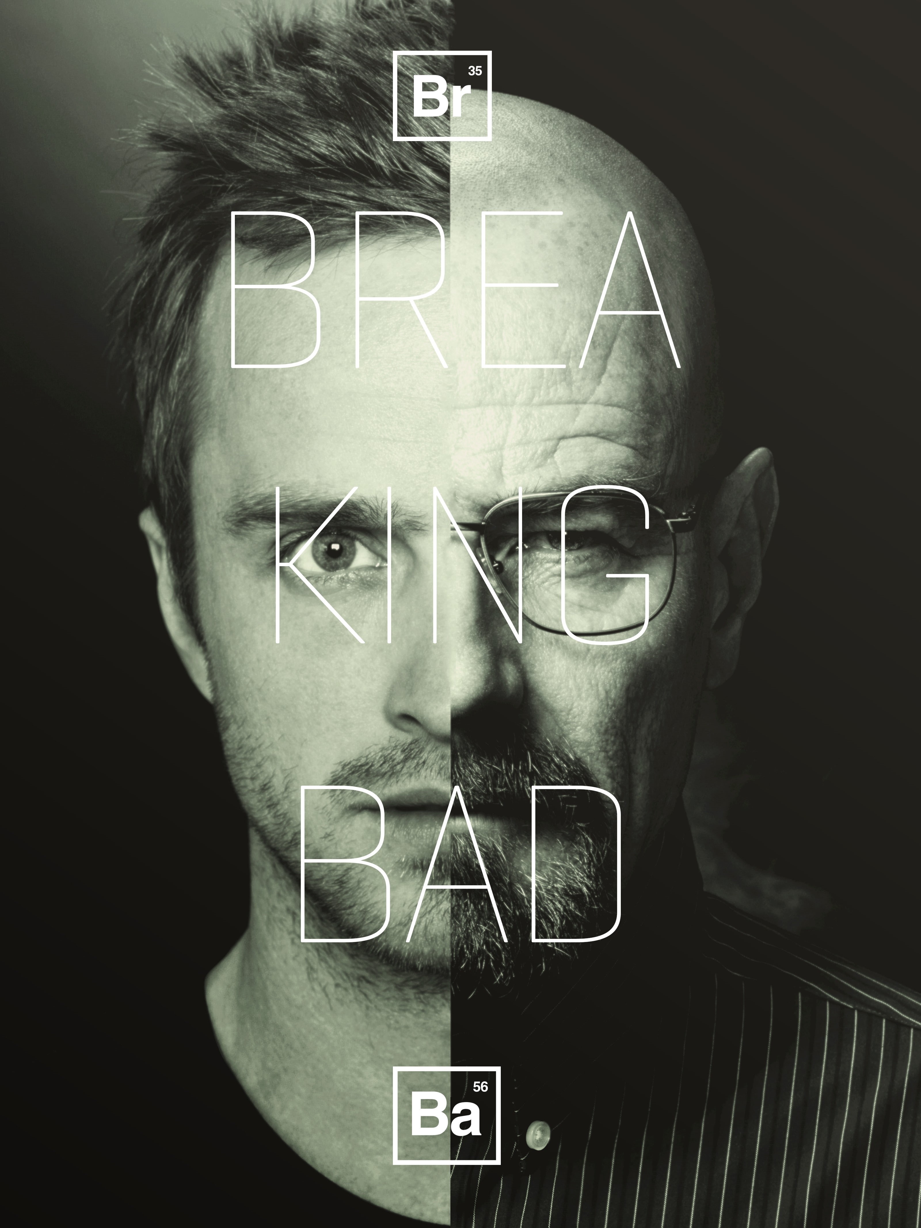 walter, monochrome, Breaking Bad, serie, white, abstract, hd, art, 4K, jesse, bad, breaking, amc, pinkman, Phone HD Wallpaper