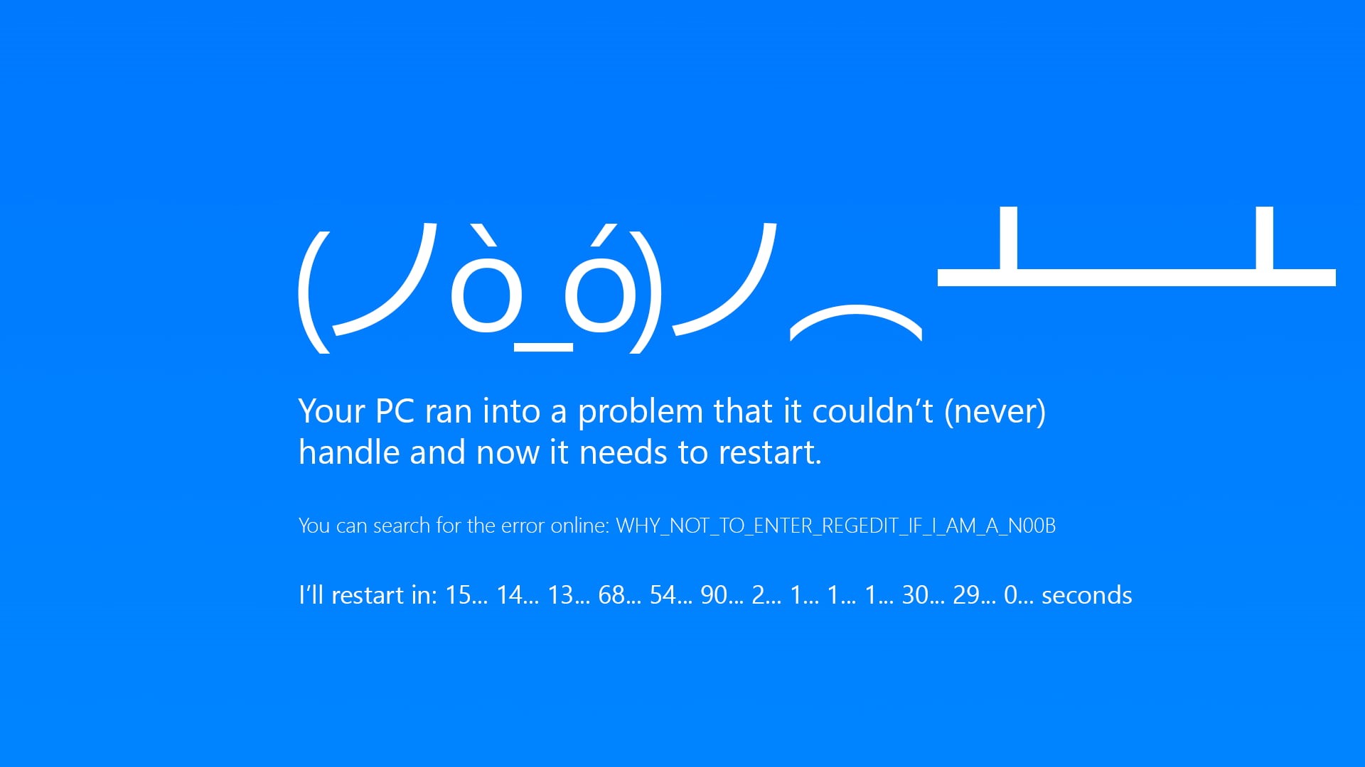 1080P, anime, Blue Screen of Death, HD Wallpaper