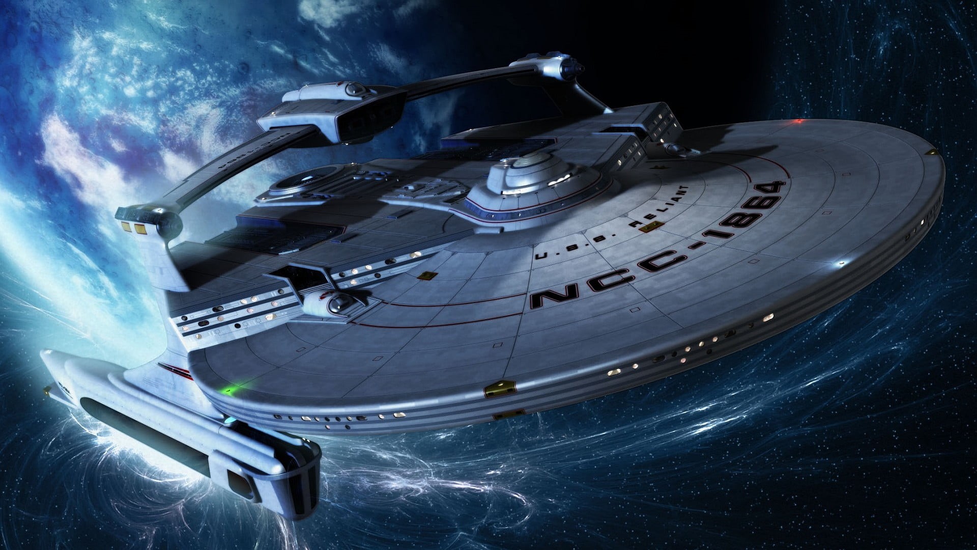 1080P, sailing, motion, digital, travel, cloud - sky, yacht, mode of transportation, Star Trek, no people, adventure, sky, space, aggression, nautical vessel, HD Wallpaper