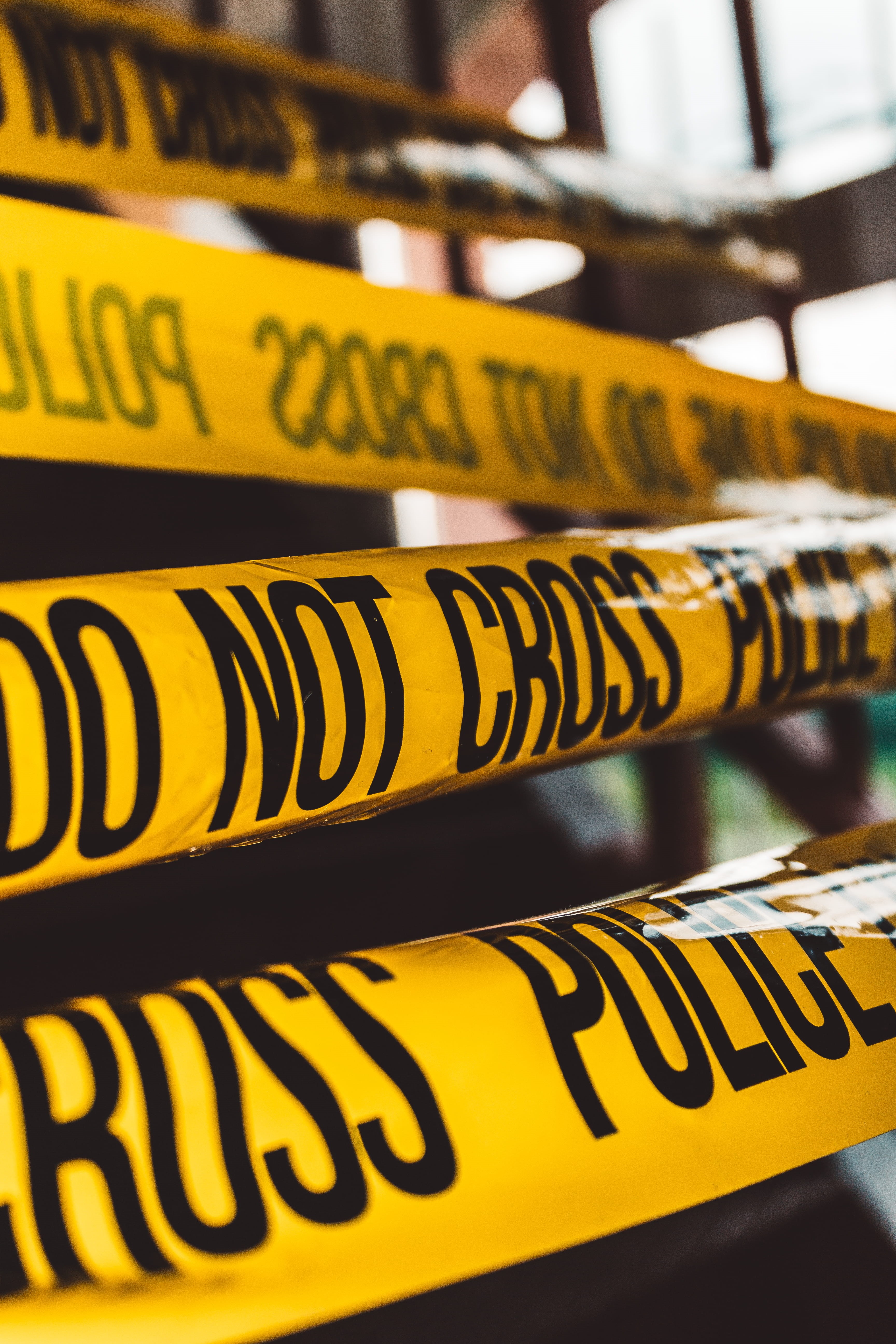 close, police tape, stair, do not cross, boundary, barricade, photography, forbidden, line, warning Sign, cross, safety, warning, bokeh, crime Scene, security, Phone HD Wallpaper