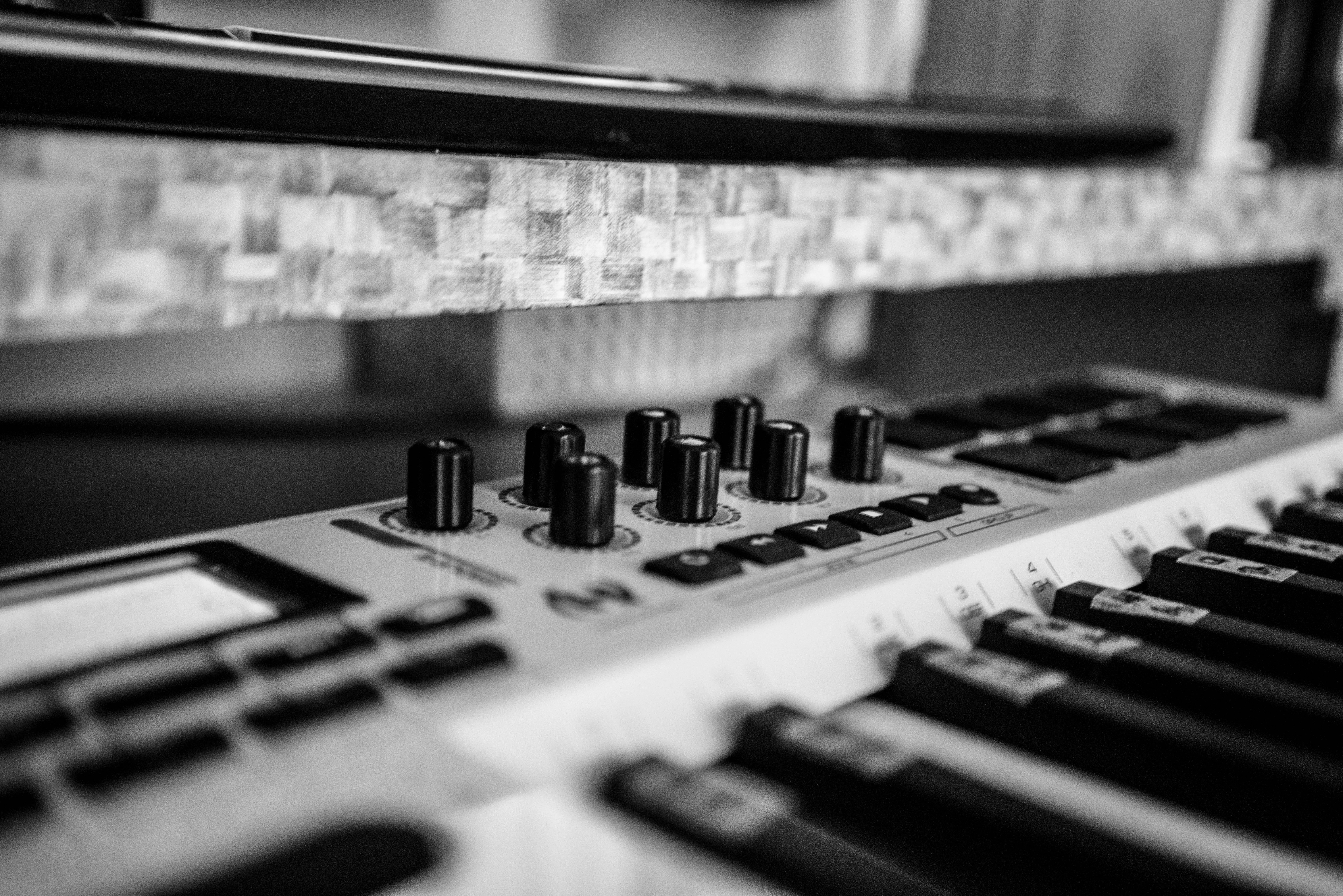 musical, digital, recording studio, home, activity, listen, 5K, modern, volume, headphones, sound recording equipment, musician, close-up, home recording, HD Wallpaper