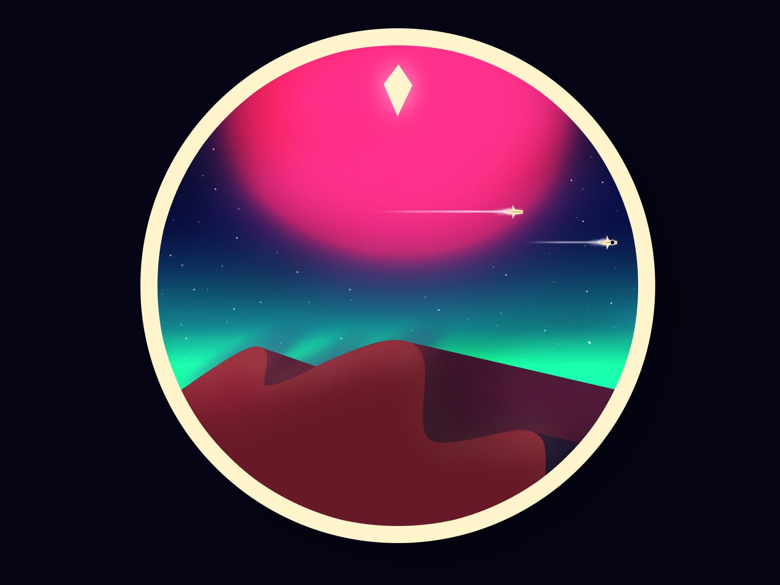 circle, light - natural phenomenon, communication, blue, geometric shape, fan art, shape, abstract, black background, multi colored, spaceship, neon, No Mans Sky, HD Wallpaper