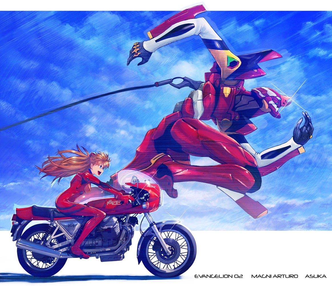 480P, EVA Unit 02, Asuka Langley Soryu, Neon Genesis Evangelion, anime, HD Wallpaper