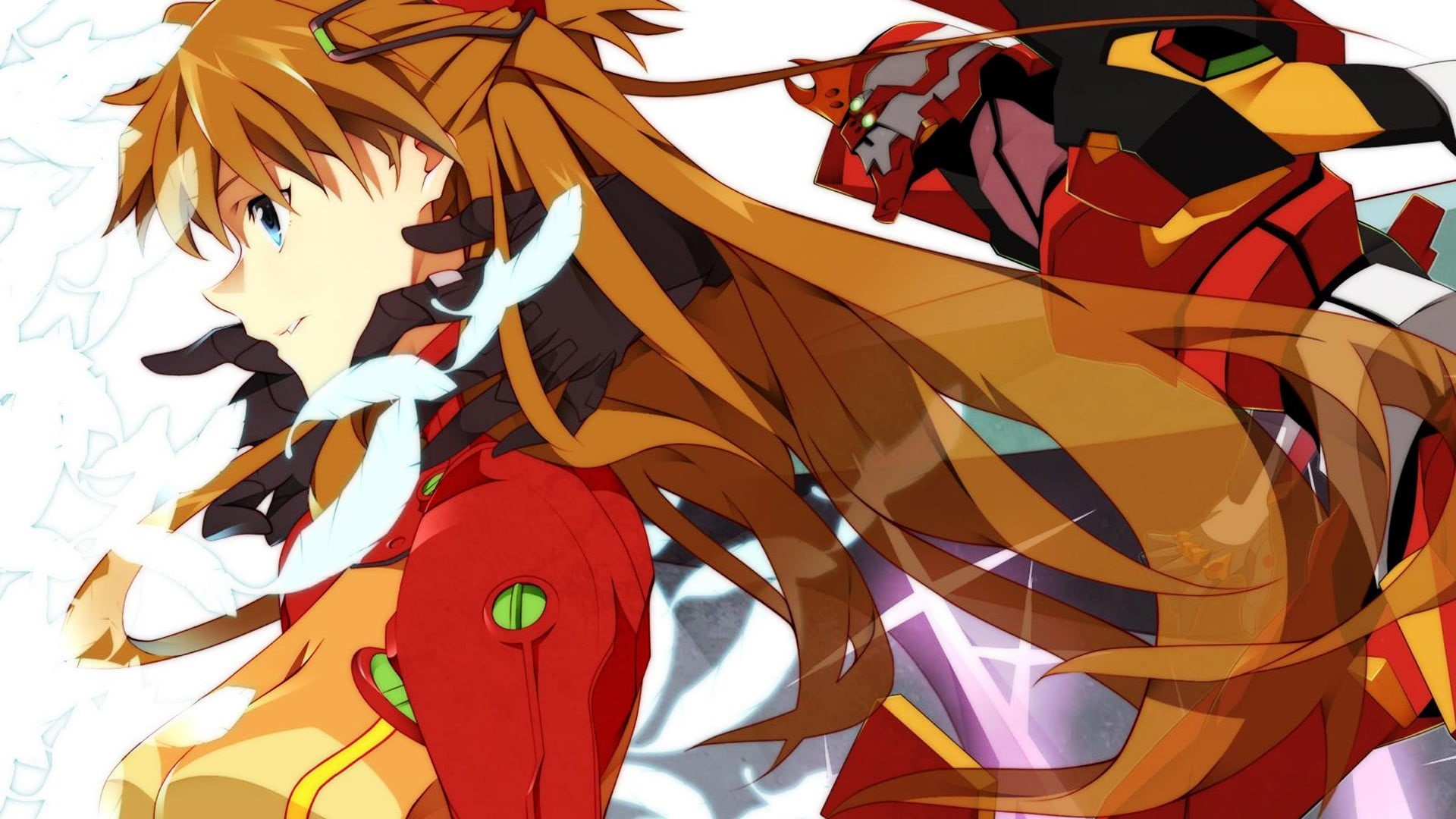 EVA Unit 02, representation, genesis, backgrounds, day, pattern, close-up, art and craft, animal representation, neon, 1080P, Asuka Langley Soryu, large group of objects, HD Wallpaper