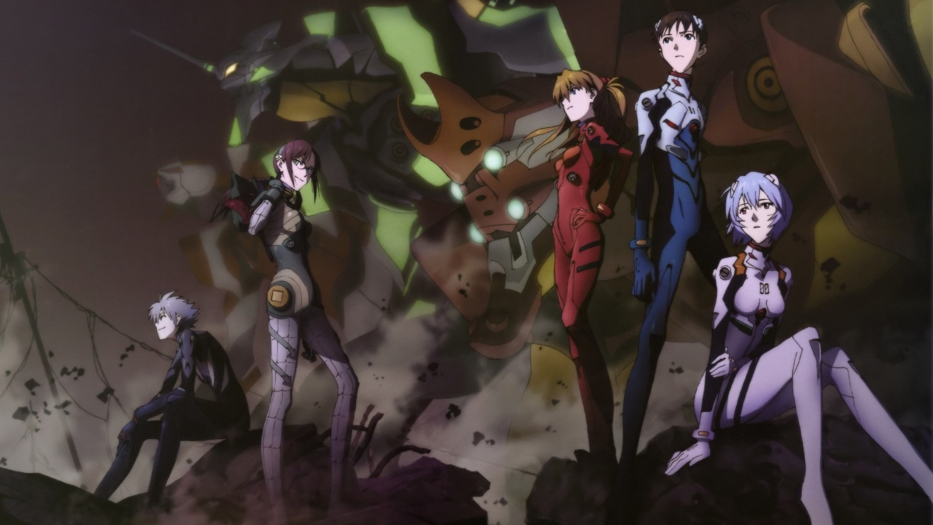 neon genesis evangelion asuka langley soryu ayanami rei ikari shinji eva unit 02 eva unit 01 anime eva unit 00, 1080P, HD Wallpaper