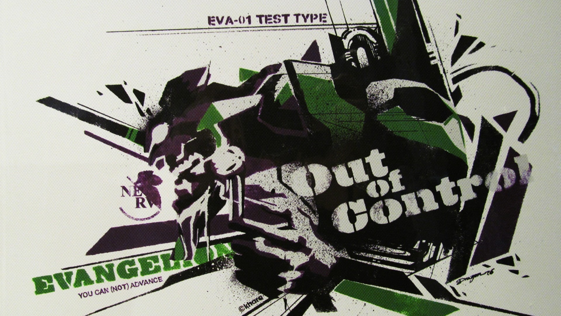 wall - building feature, close-up, creativity, wall, no people, representation, sign, graffiti, day, outdoors, control, anime, EVA Unit 01, Neon Genesis Evangelion, HD Wallpaper