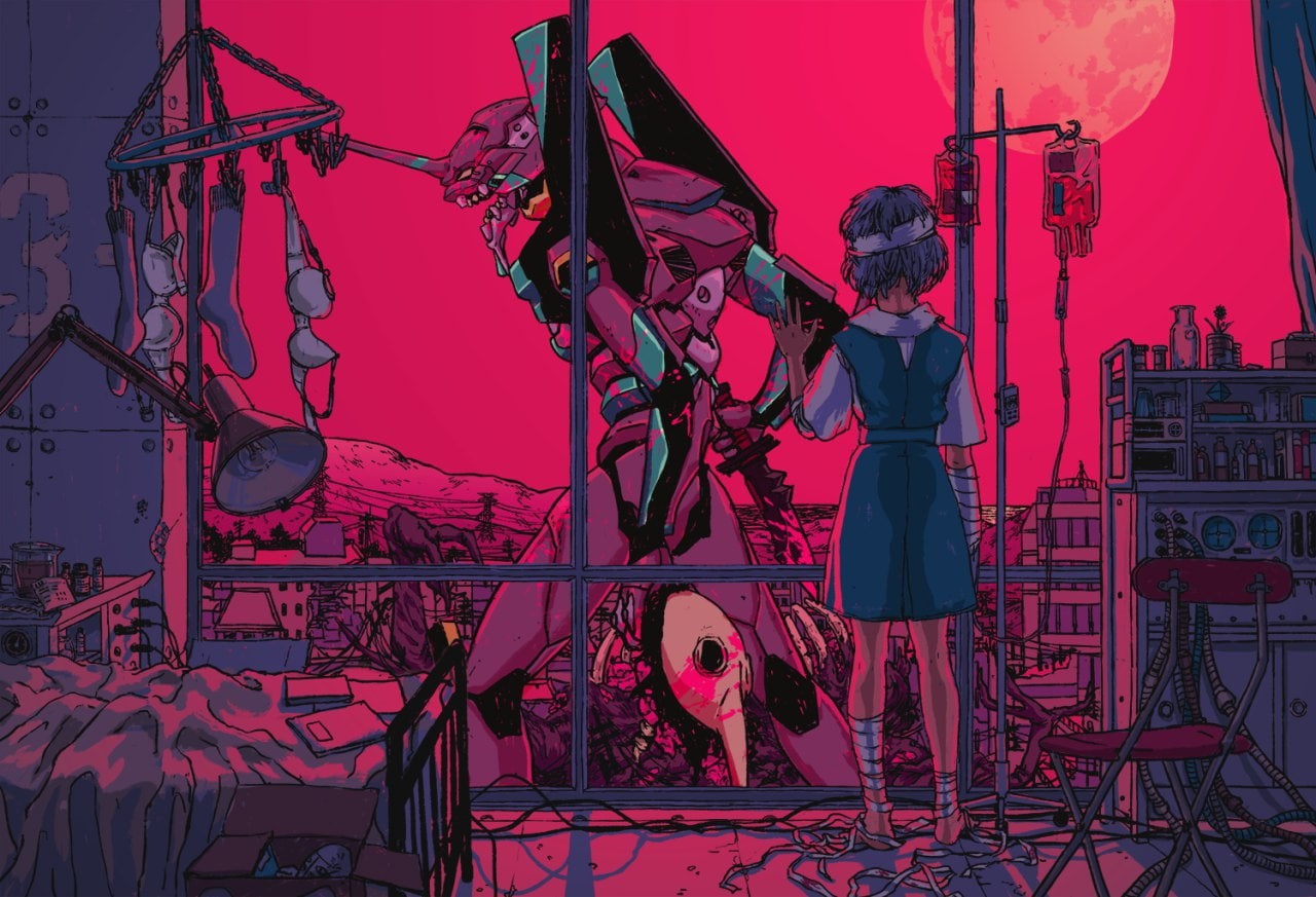 Ayanami Rei, Neon Genesis Evangelion, anime girls, EVA Unit 01, 720P, HD Wallpaper