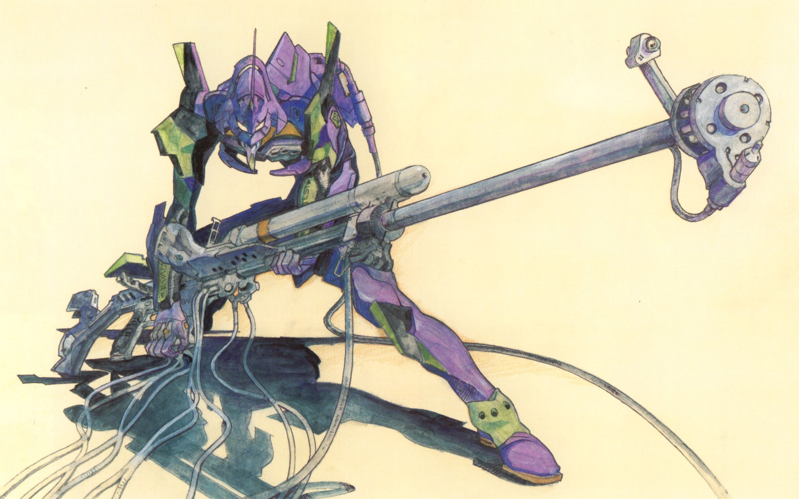 EVA Unit 01, 2K, Neon Genesis Evangelion, HD Wallpaper