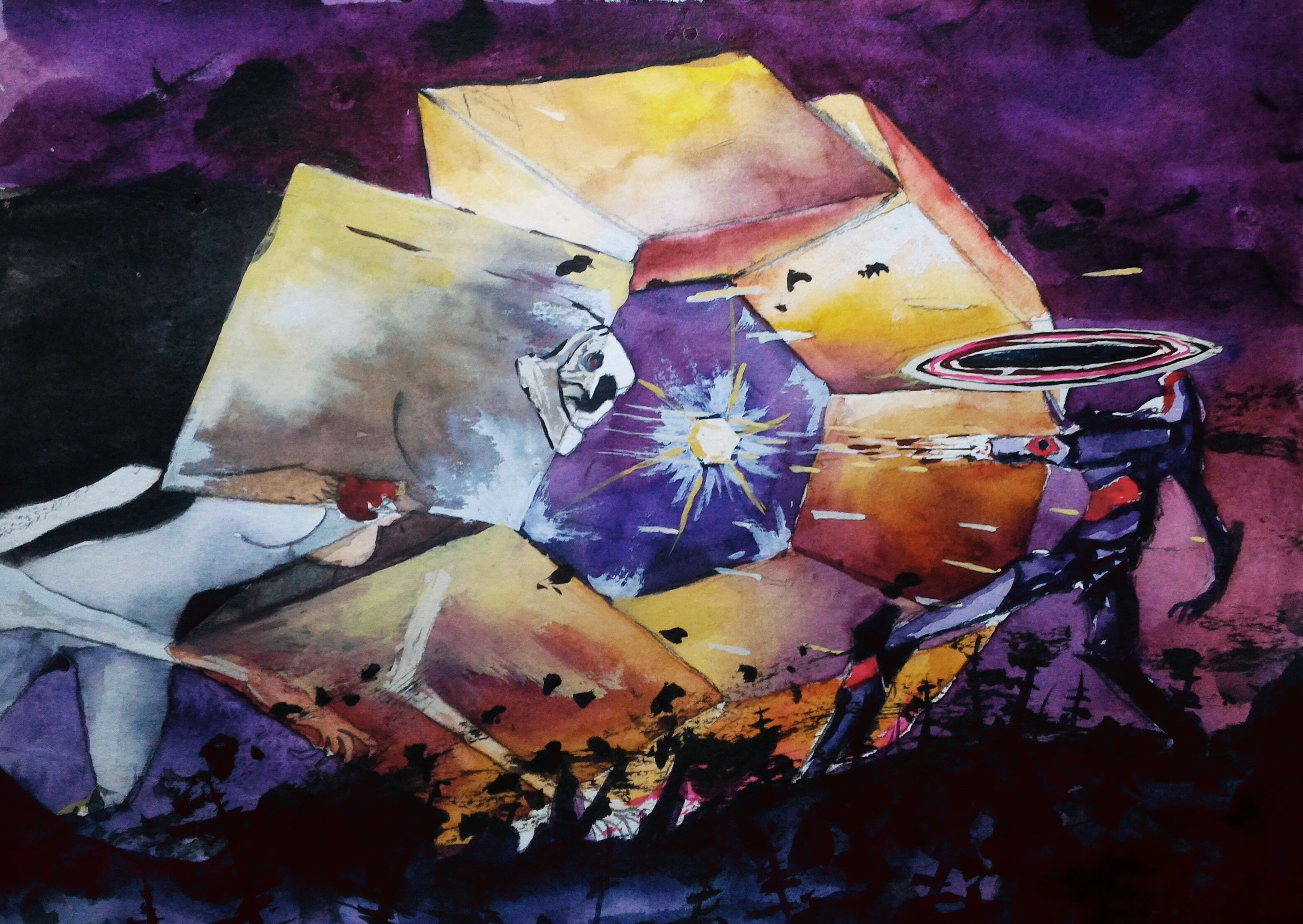 2K, EVA Unit 01, Neon Genesis Evangelion, anime, colorful, HD Wallpaper