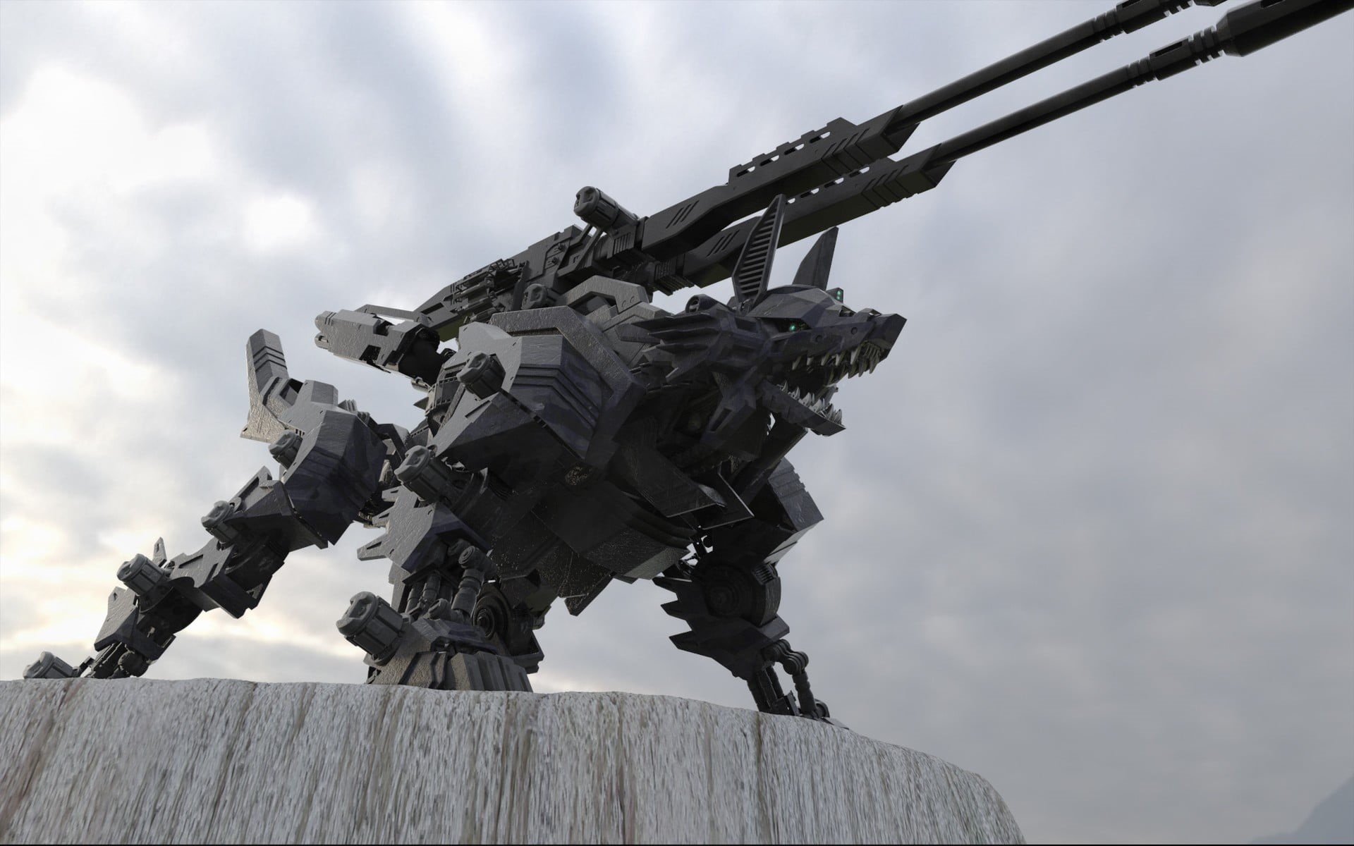 gray, holding, crane - construction machinery, technology, rock - object, digital, casual clothing, sky, weapon, rock, cloud - sky, low angle view, animal, HD Wallpaper