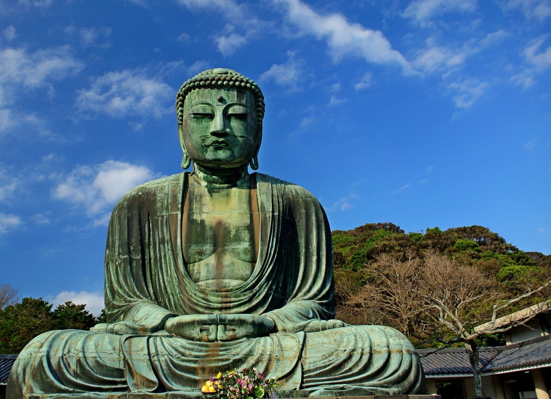tree, buddhism, buddha, metal work, idol, spirituality, nature, sky, creativity, representation, craft, japan, belief, holy, no people, male likeness, spiritual, HD Wallpaper