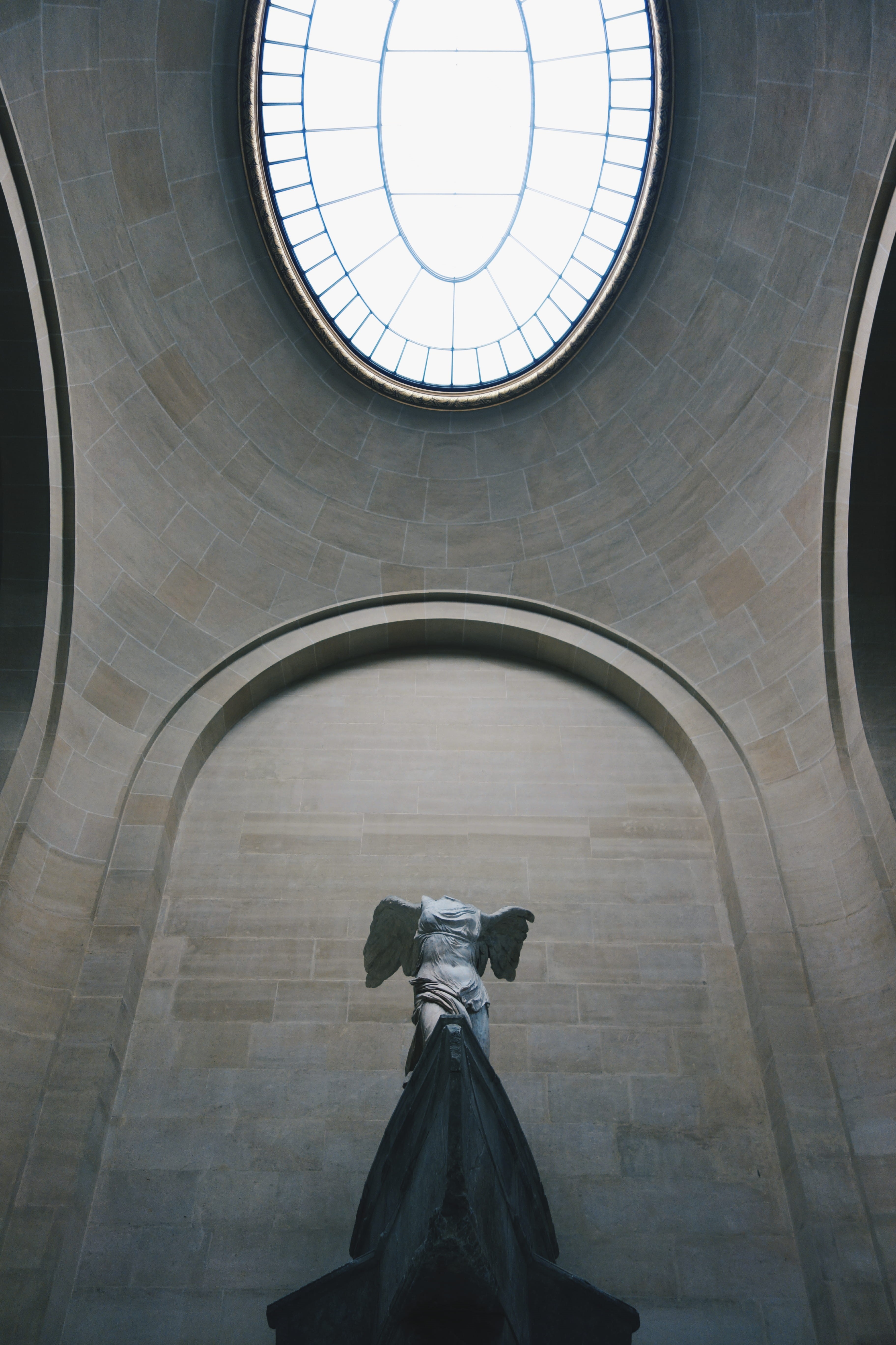 male likeness, architecture, place of worship, indoors, travel destinations, 5K, representation, creativity, built structure, ancient greek, arch, no people, Phone HD Wallpaper