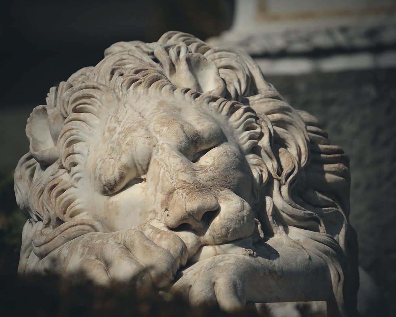 720P, lion, sculpture, statue, hd, digital/artwork, HD Wallpaper