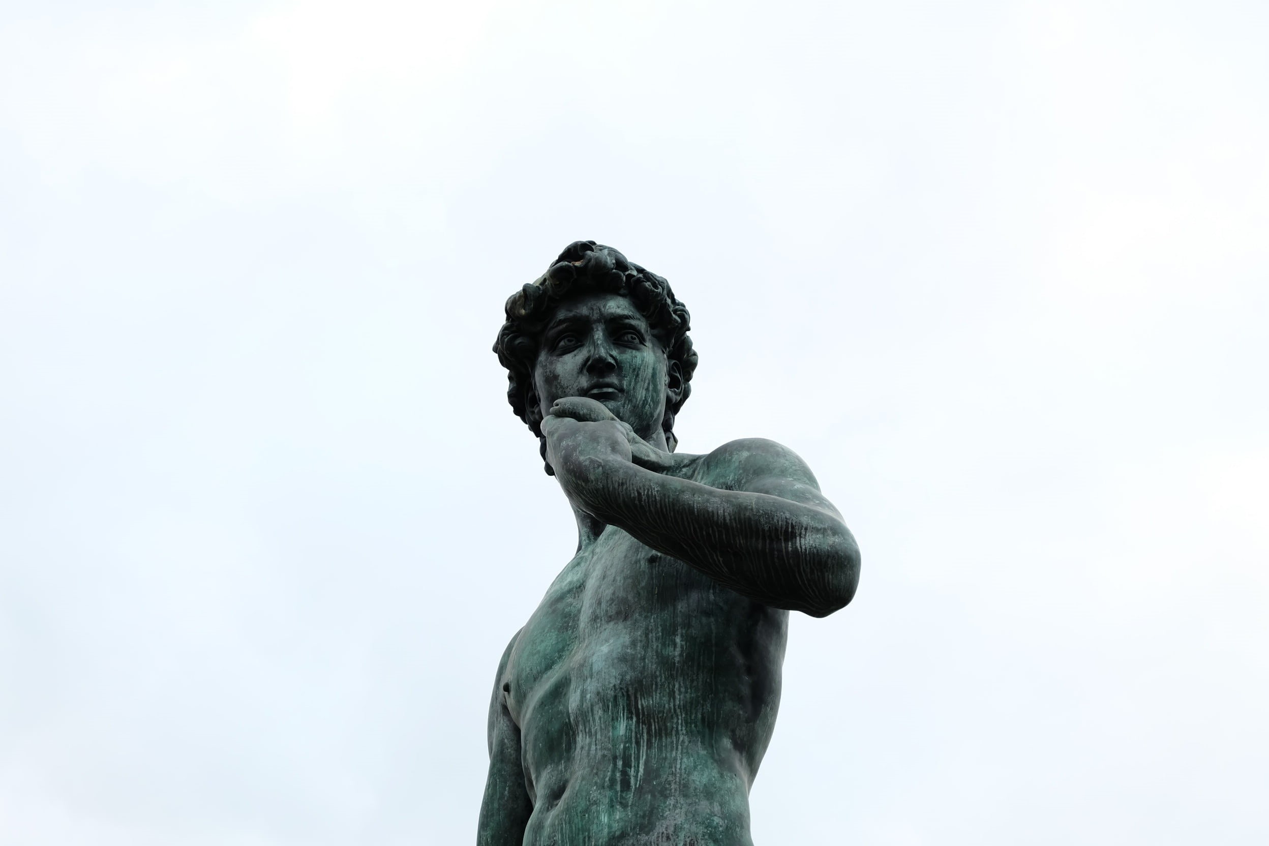 human representation, close-up, female likeness, clear sky, memorial, creativity, michelangelo, male likeness, representation, nature, outdoors, david, HD Wallpaper