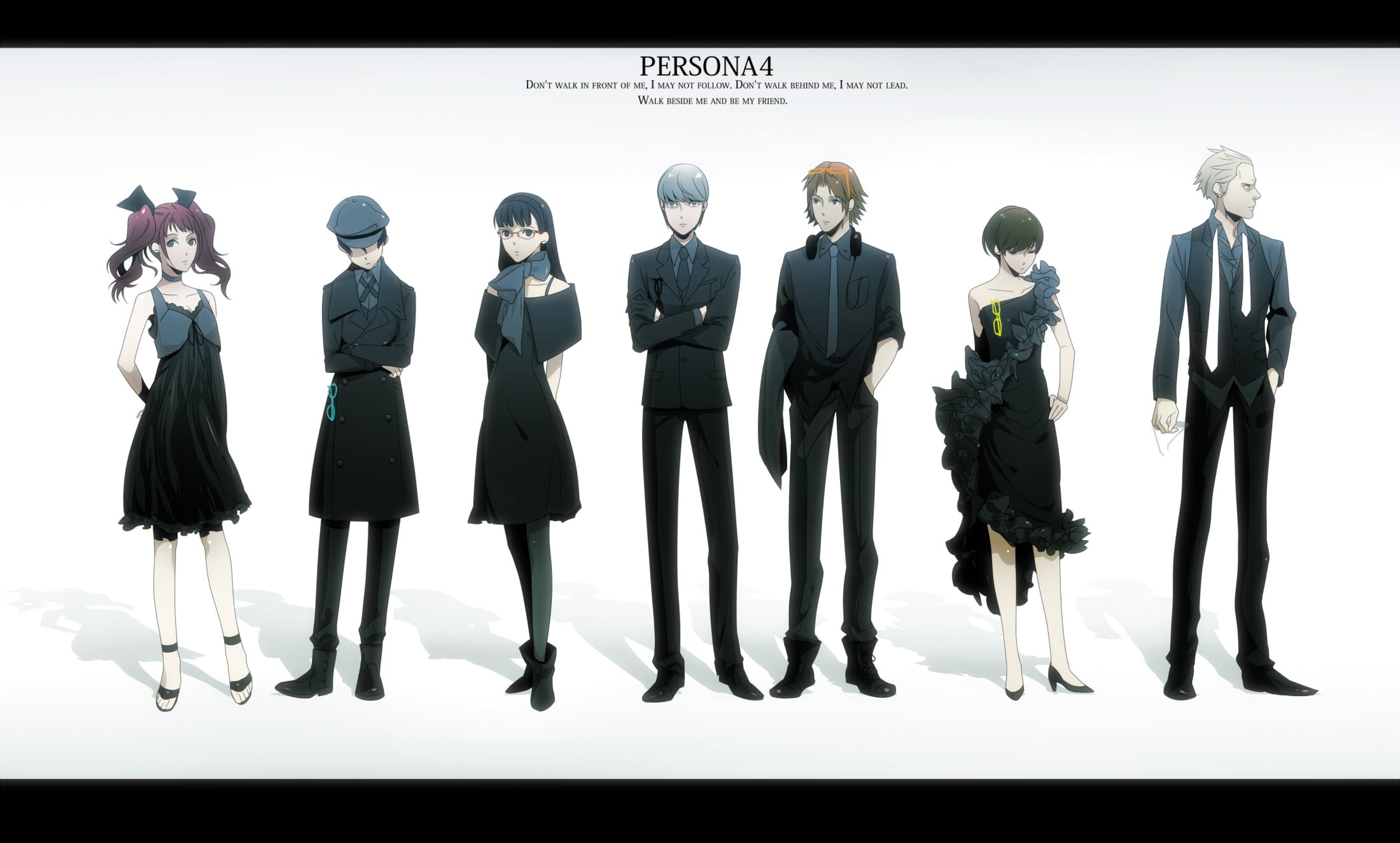 narukami, women, 1080P, yousuke, group of people, kujikawa, males, in a row, digital composite, tatsumi, shirogane, auto post production filter, glasses, HD Wallpaper