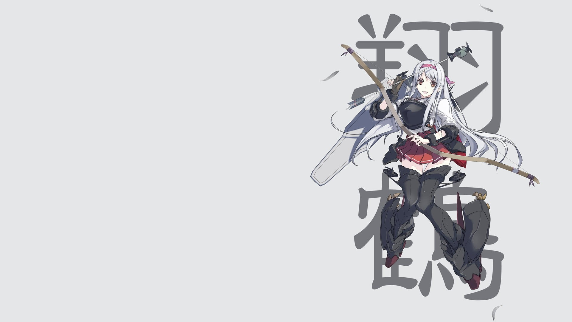 female likeness, wall - building feature, white background, Kantai Collection, stockings, 1080P, communication, human representation, anime girls, robot, HD Wallpaper