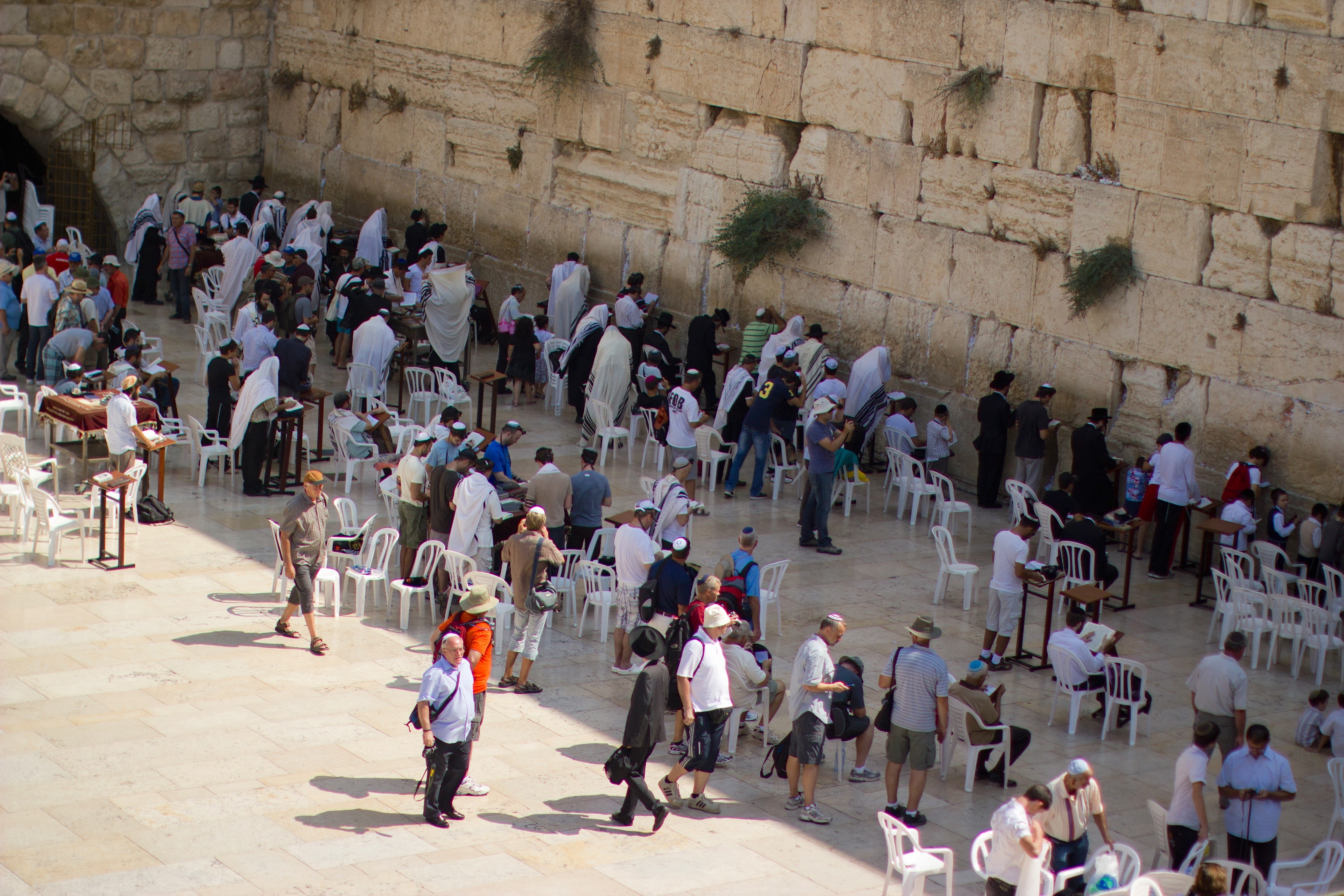 famous, day, tourist, destinations, praying, group of people, men, tourism, outdoors, women, crowd, pray, architecture, jewish, Wailing Wall, travel Locations, HD Wallpaper