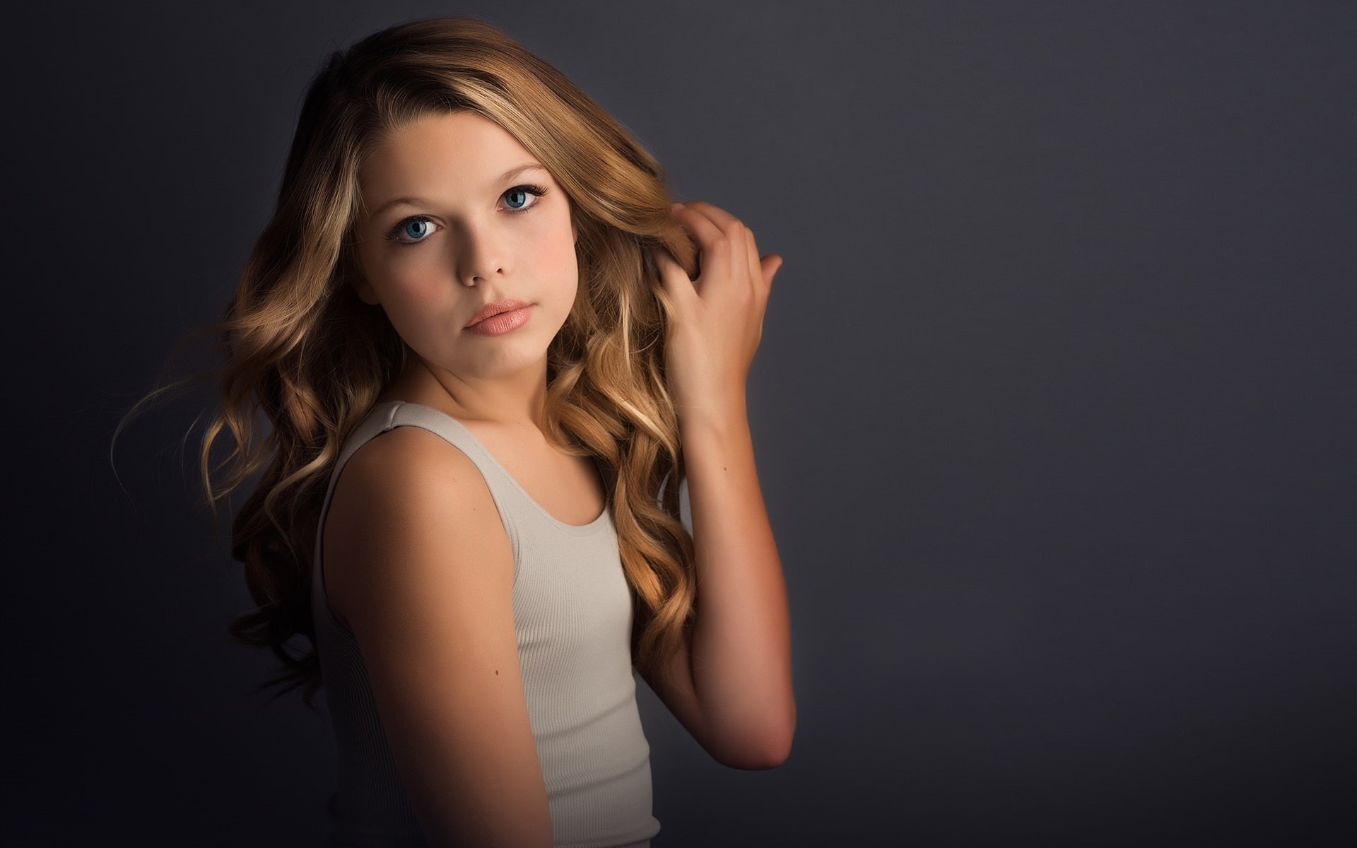 Curly, Girl, 1080P, Hair, Blonde, Little, HD Wallpaper