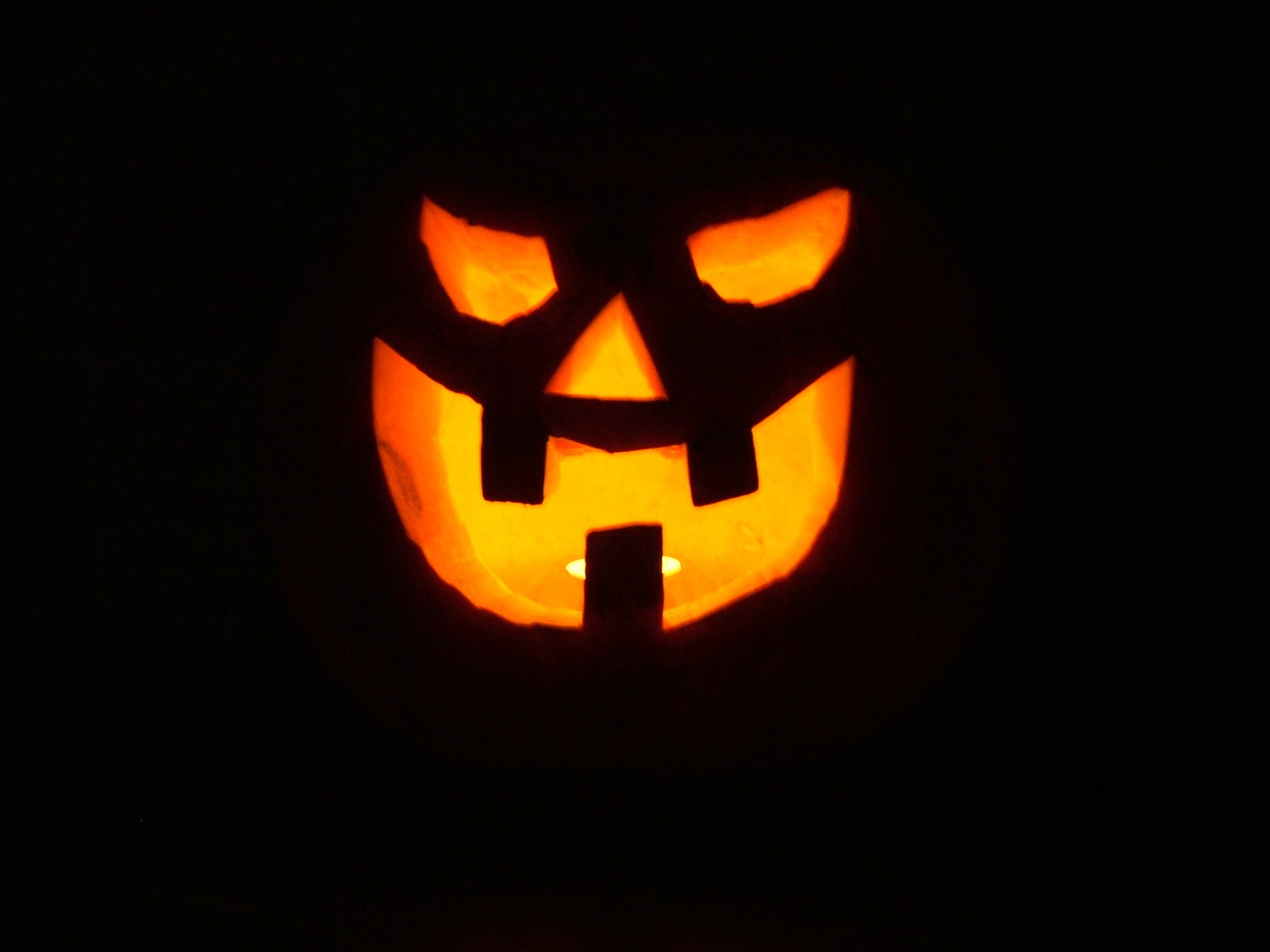 1080P, spooky, evil, orange Color, october, dark, Jack OLantern, carving - Craft Product, night, holiday, autumn, jack, black, o, lantern, background, HD Wallpaper
