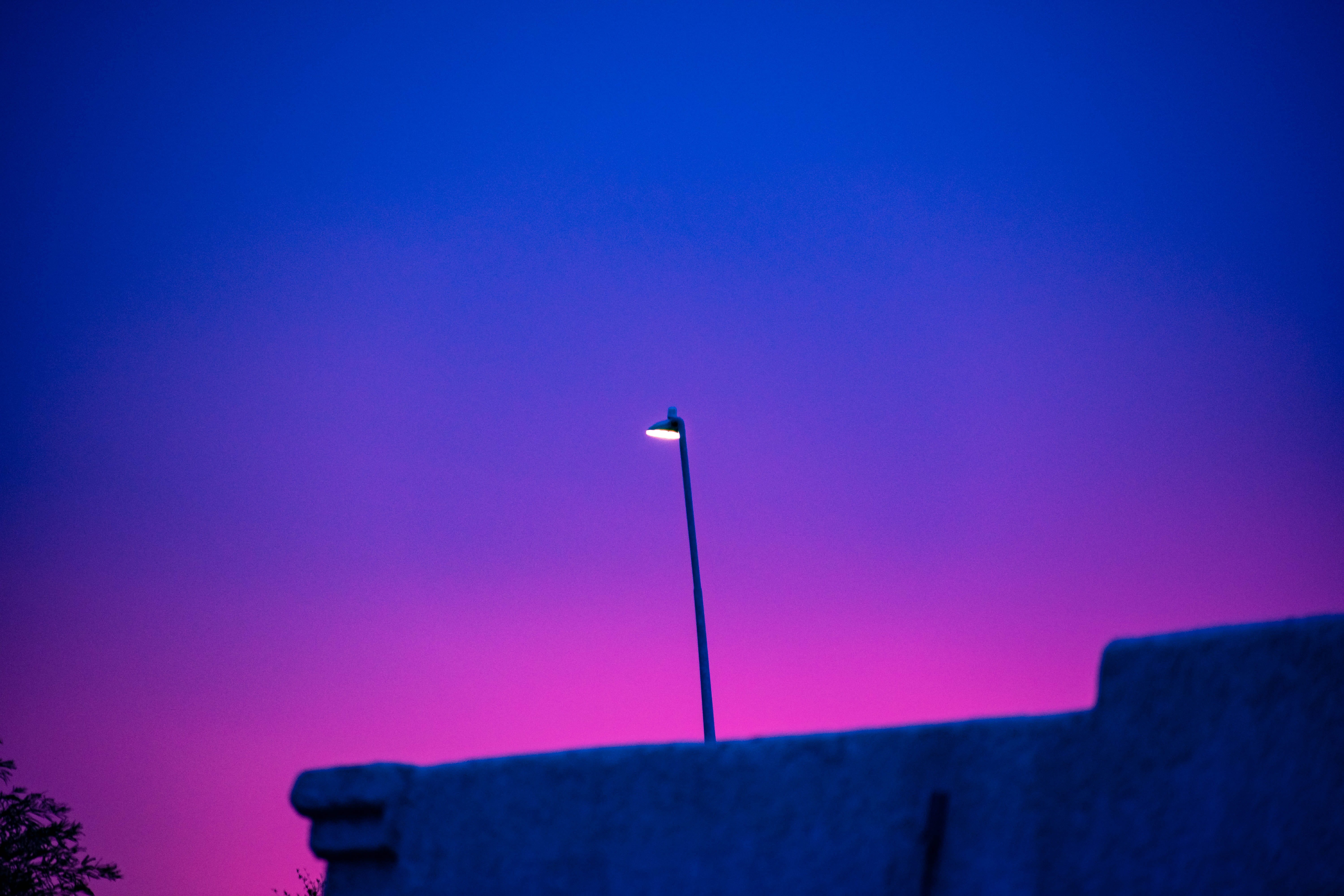 street, photography, sky, urban, outdoors, purple, no people, spire, blue light, color, pink color, shadow, united states, lampost, dark, lighting equipment, HD Wallpaper