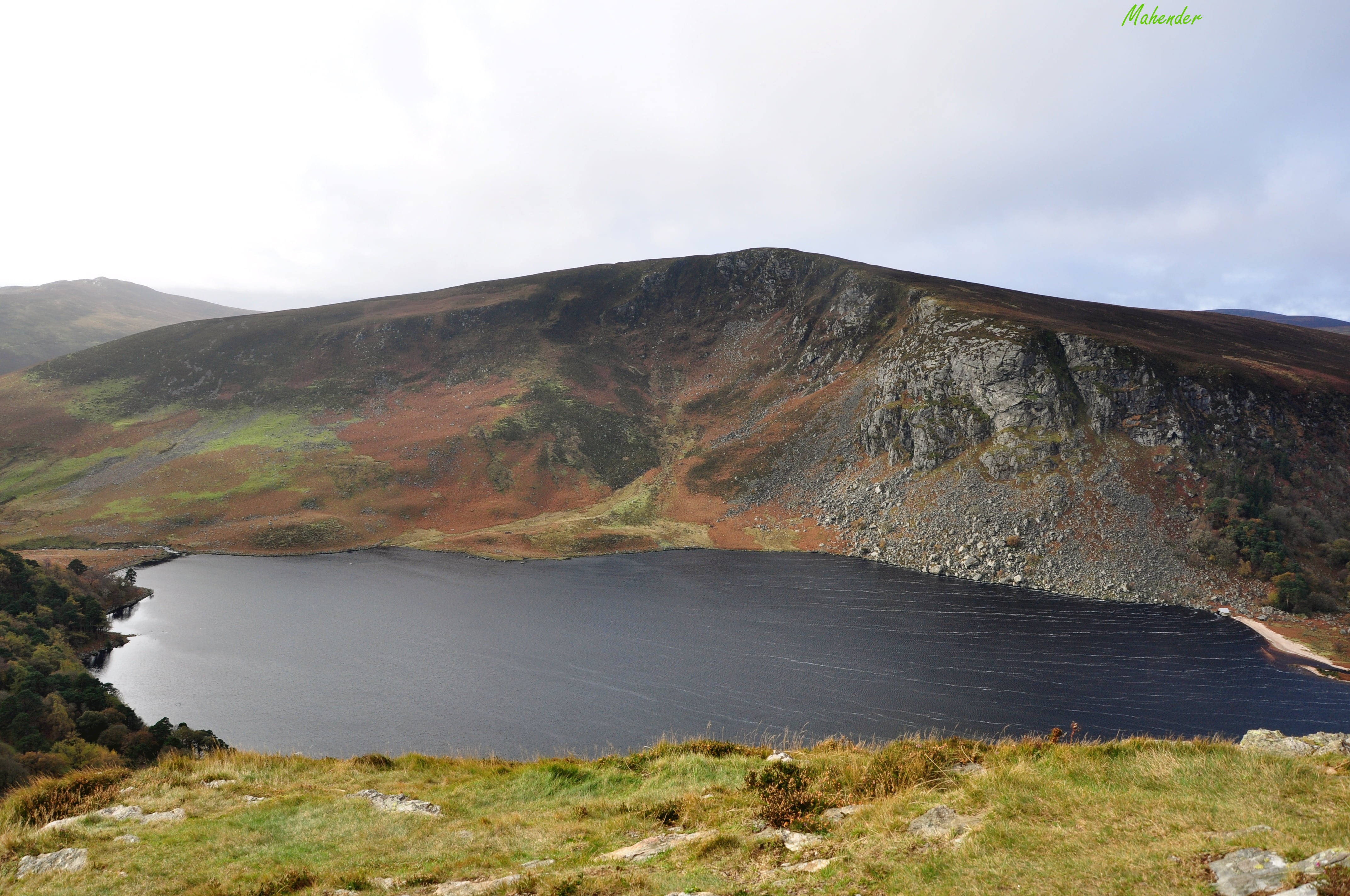 autumn, 4K, Wicklow mountains, d90, dark, water, mix, lake, nature, volcano, Guinness, scenics, wicklow, tourist, beer, photography, green mountain, mountains, HD Wallpaper