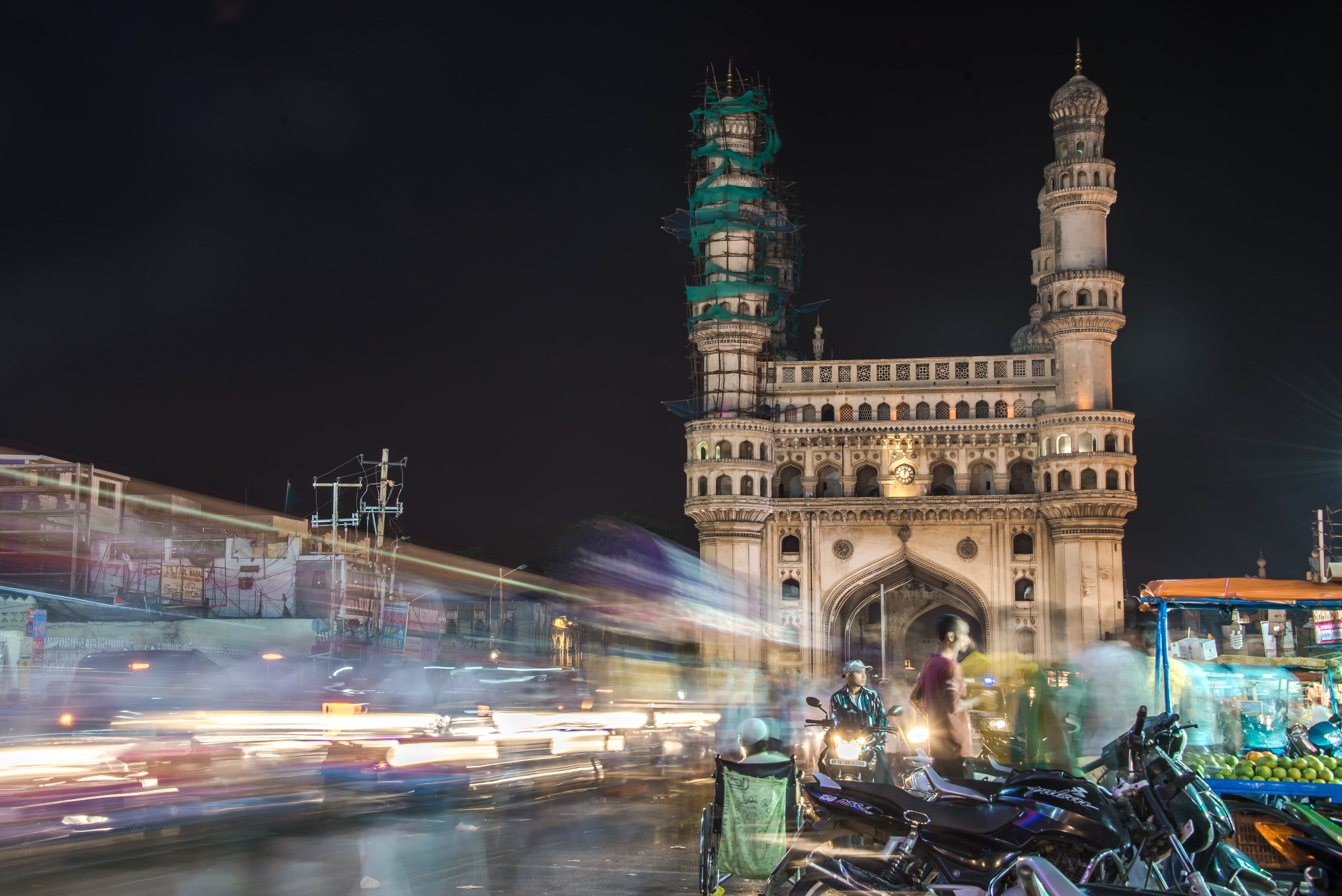 castle, real people, water, built structure, mode of transportation, long exposure, blurred motion, city scape, transportation, people, motorcycles, person, HD Wallpaper