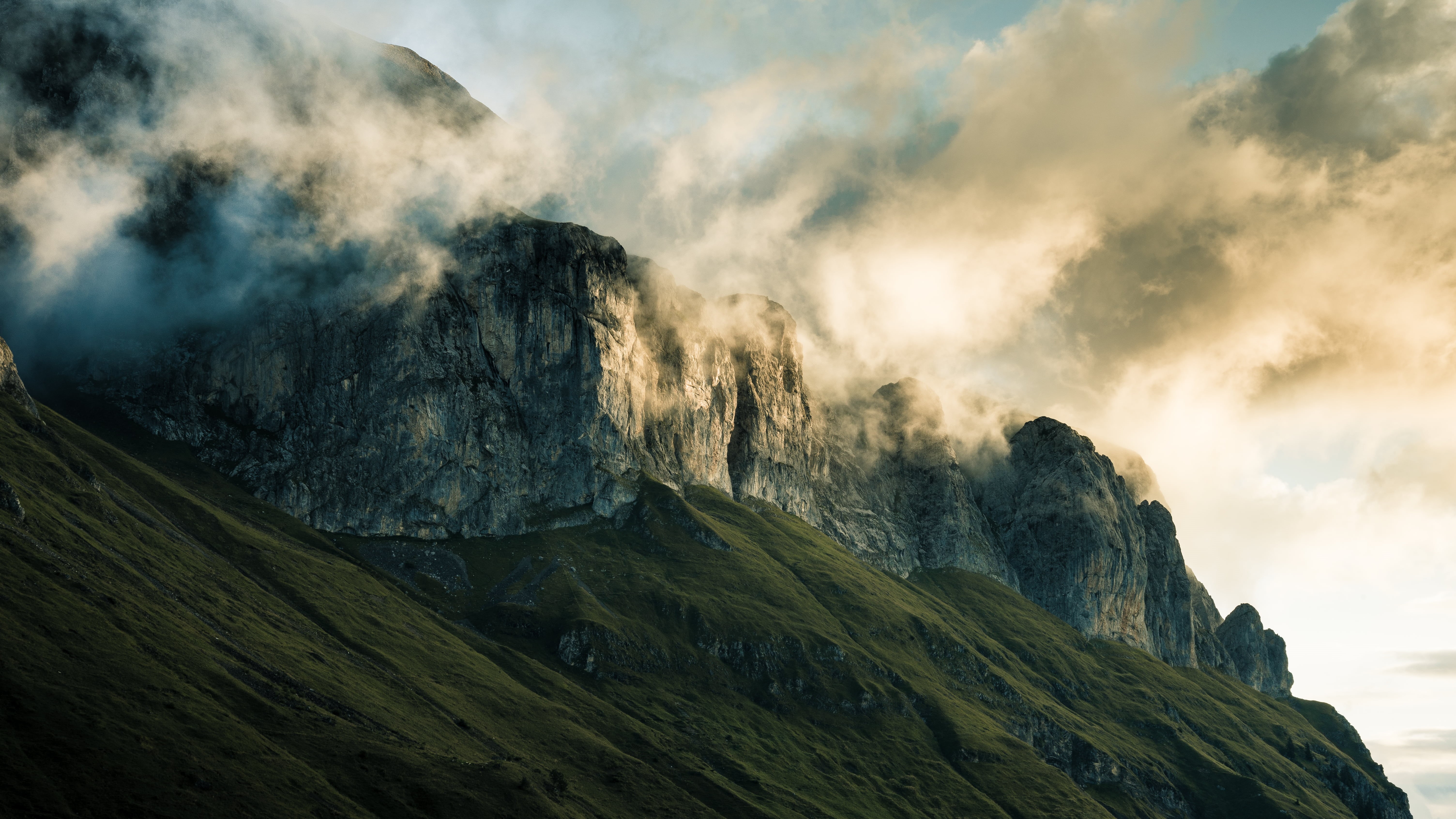 soleil, rock - Object, Haute-Savoie, Les, Areu, Landscape, photo, Mountain, under the blue sky, de, 5K, Vallon, Sunrise, blue, Nature, scenics, sky, mountain Peak, HD Wallpaper