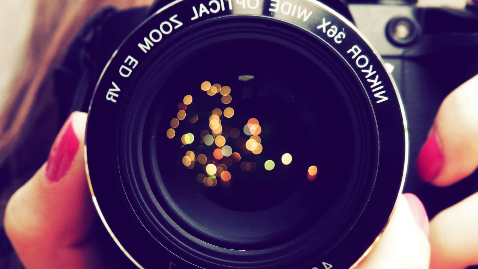 single Object, aperture, macro, lens, lens - Optical Instrument, black, nikkor, circle, holding, women, Nikon, 1080P, bokeh, retro Styled, photography, HD Wallpaper