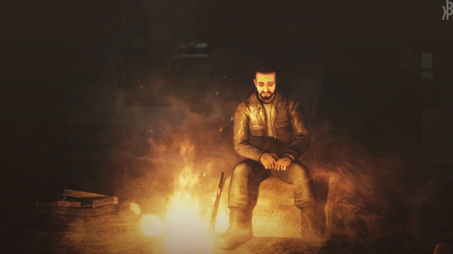 nature, full length, night, leisure activity, real people, fire, men, video games, flame, sitting, 35MM, smoke - physical structure, seat, 1080P, portrait, HD Wallpaper