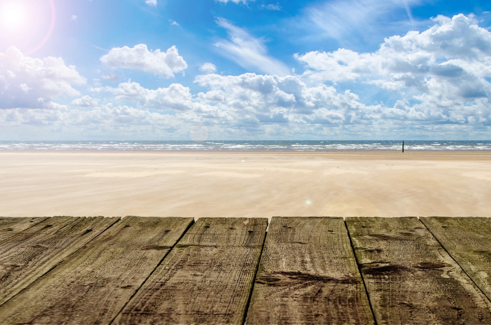 old, landscape, cloud - sky, scenics - nature, land, sunlight, holiday, nature, dock, clouds, decor, sunny, wooden bench, brown, no people, waves, day, HD Wallpaper