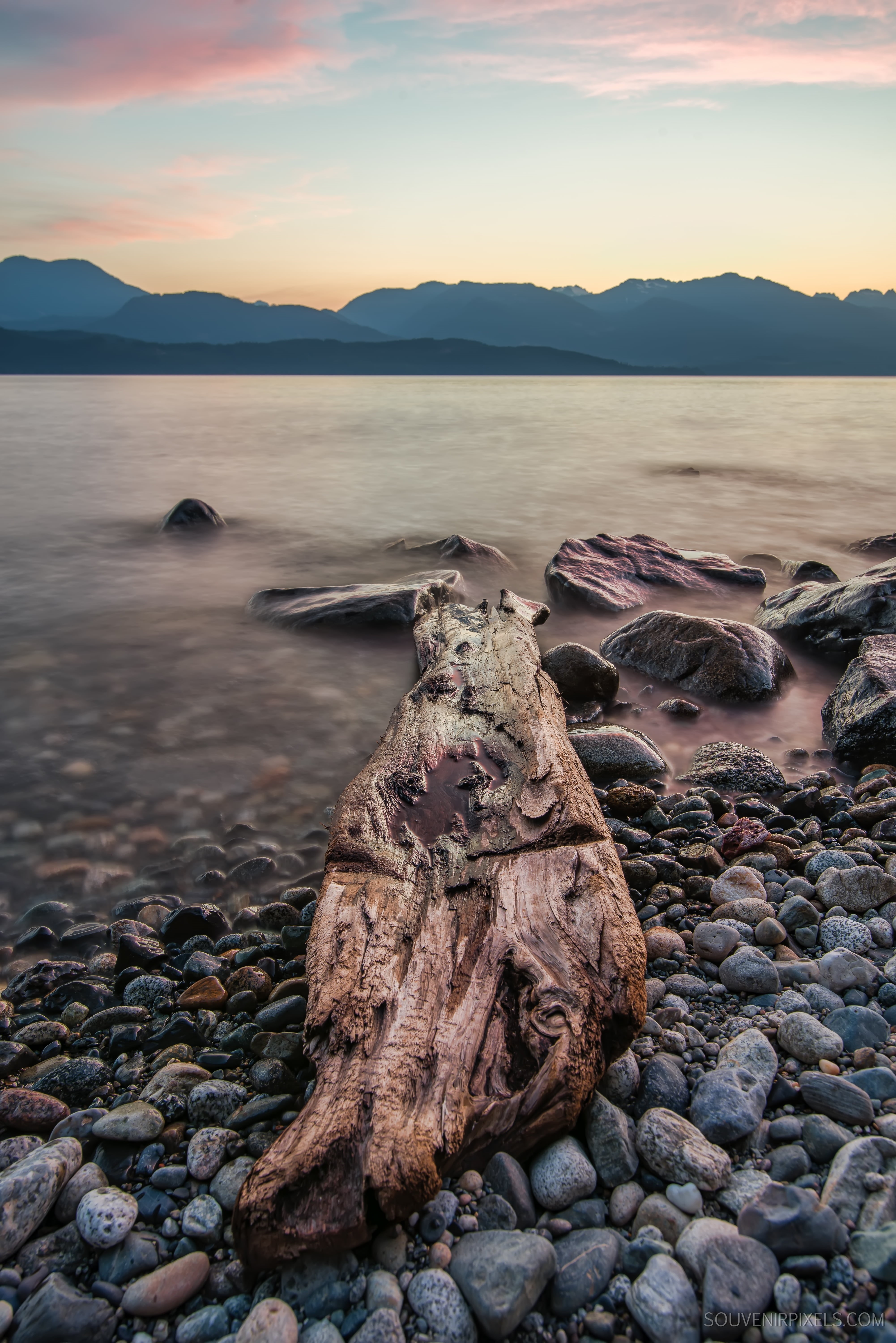 sunset, Rocks, Harrison Lake, Landscape, Beautiful, daytime, near, Day, Nature, Scenic, lake, Silence, Idyllic, River, summer, rock - Object, Travel, Canada, Phone HD Wallpaper
