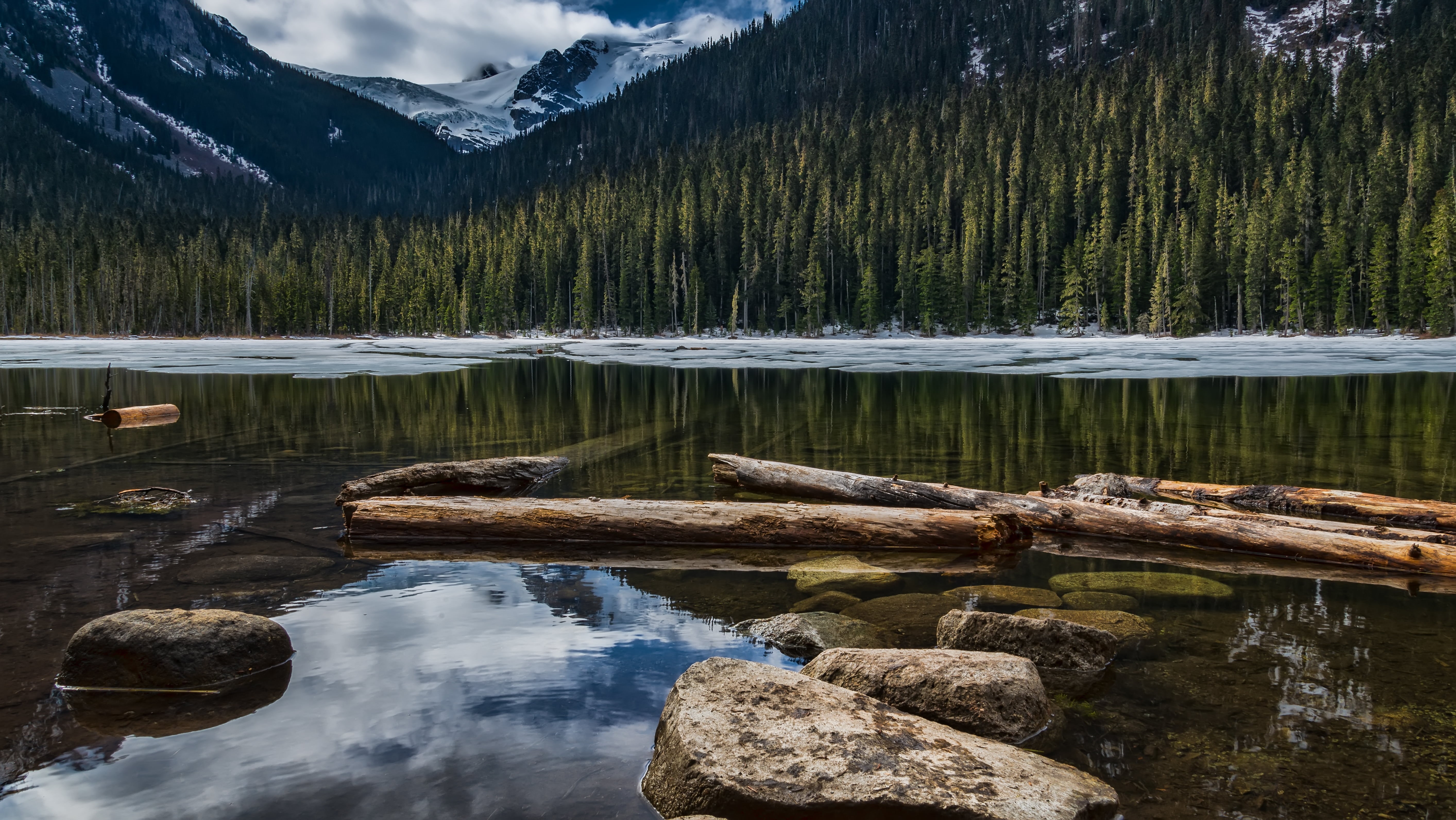 Travel, Rocks, Forest, Peaceful, Calm, Natural, Outside, mountains, Canada, Lower, rock - Object, green mountains, Pemberton, HDR, Outdoor, scenics, Wide  Angle, HD Wallpaper