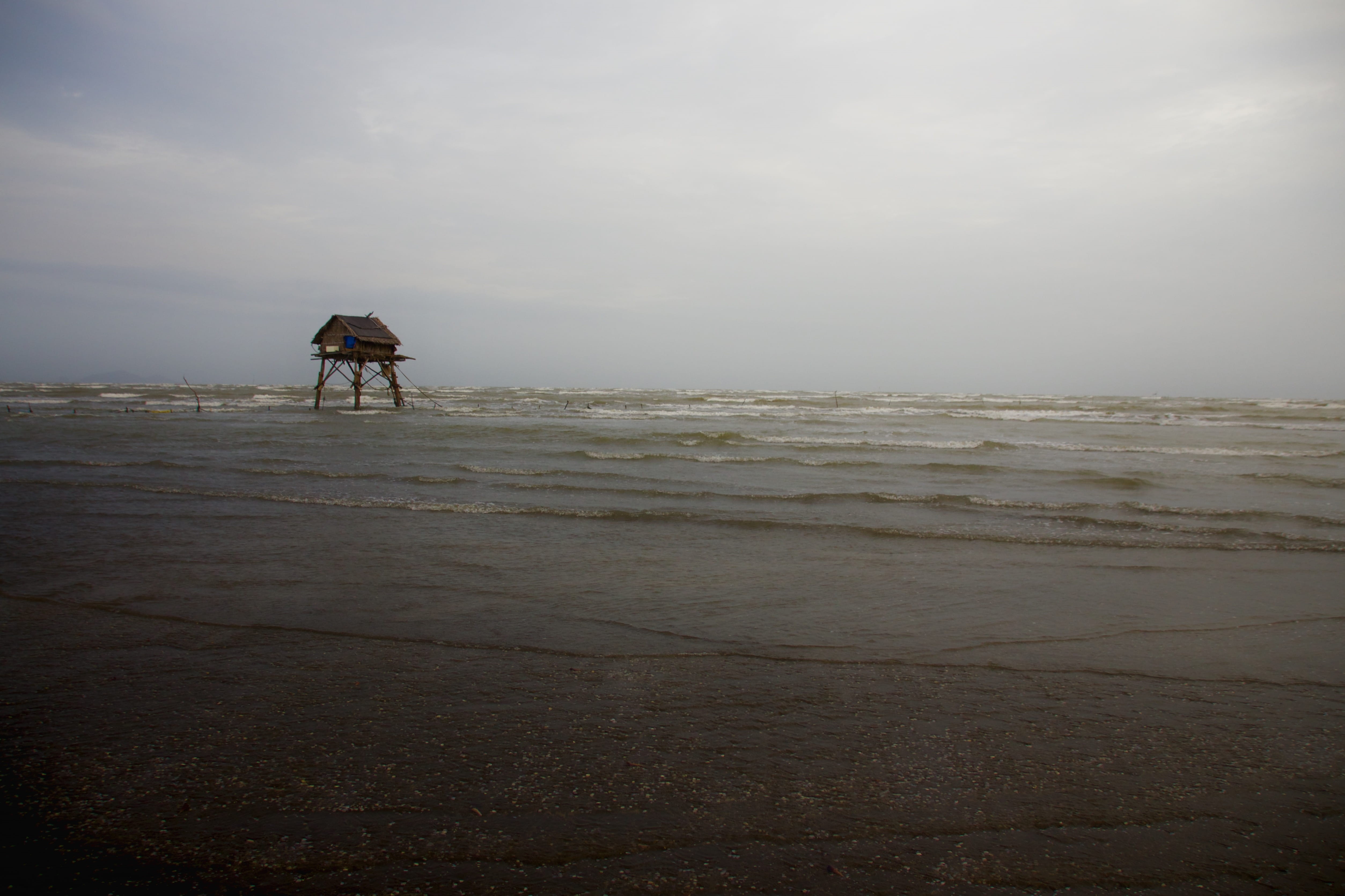 sea house, aisa, cloud - sky, land, wave, sky, outdoors, sand, beach, vietnam, tranquility, nature, non-urban scene, horizon, horizon over water, sea, 4K, HD Wallpaper