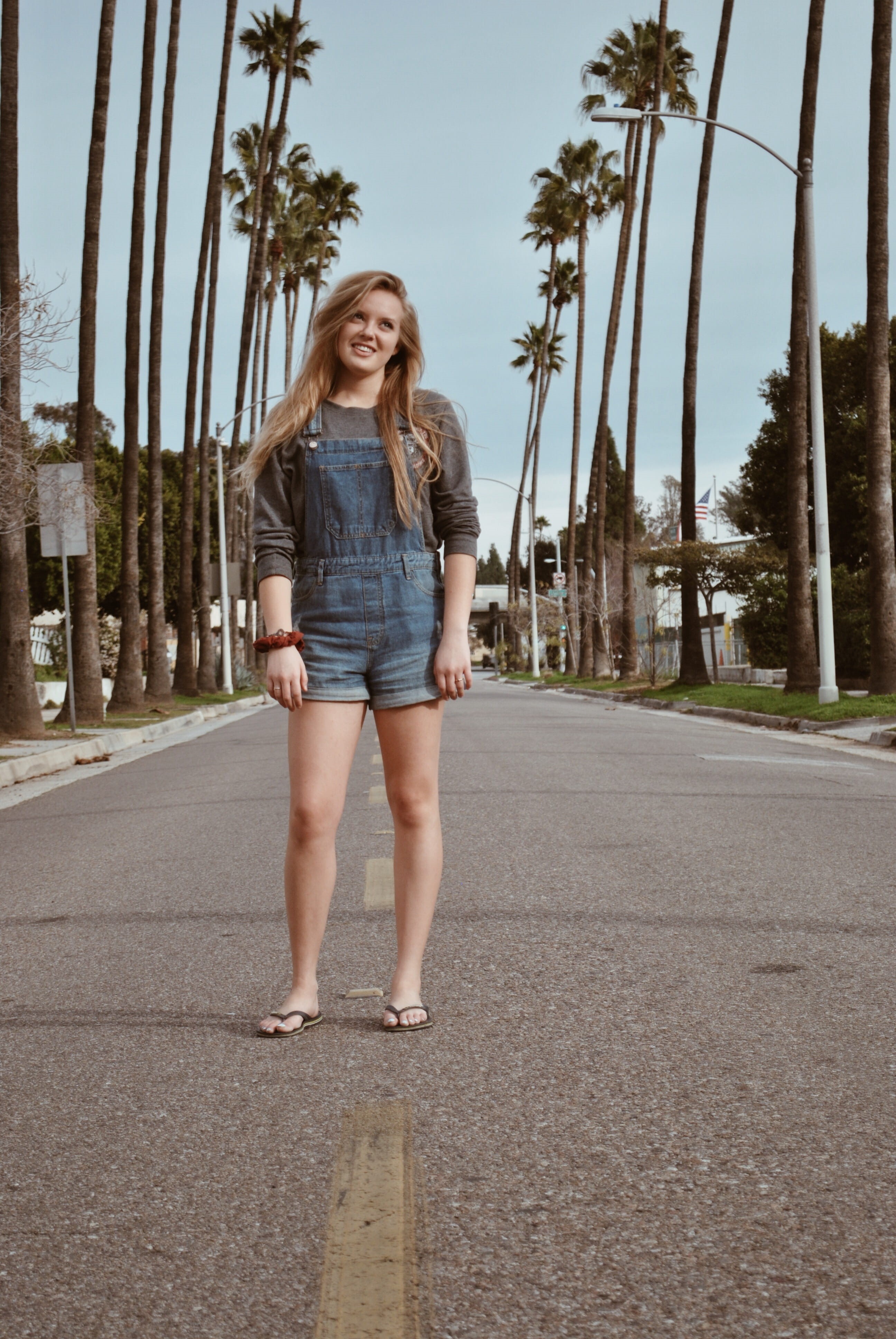 portrait, transportation, plant, person, road, pants, clothing, palm tree, jacket, lifestyles, shorts, long sleeve, hairstyle, looking at camera, full length, Phone HD Wallpaper