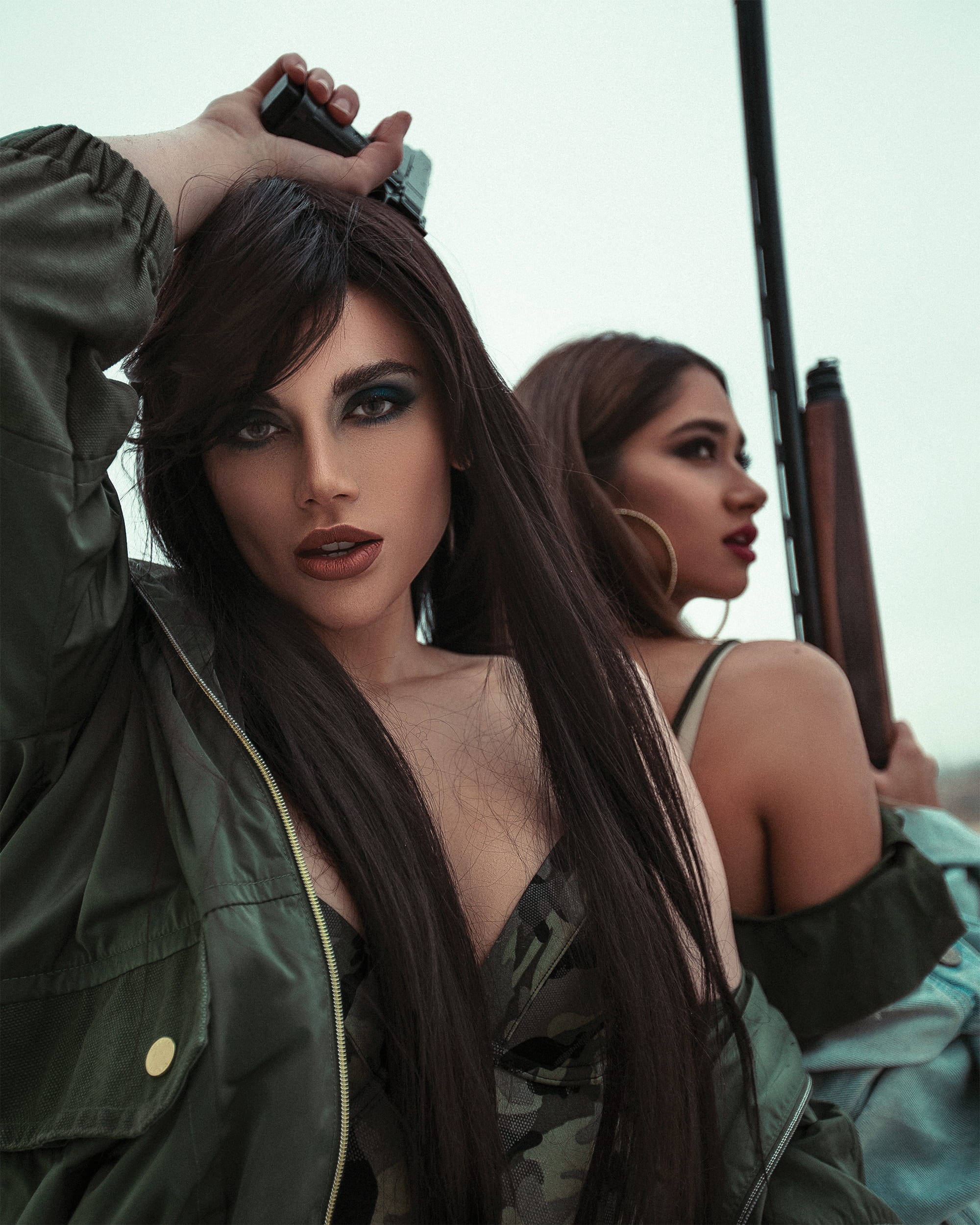 hairstyle, women, woman, people, hair, leisure activity, face, zip, fashion, adult, gown, leather jacket, real people, word, finger, long hair, human hair, Phone HD Wallpaper