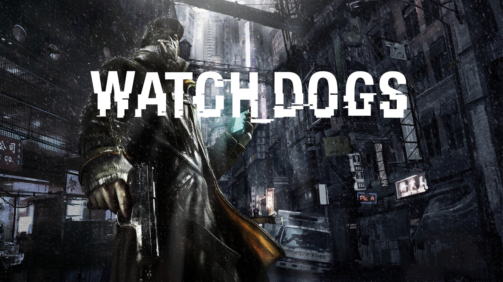 weapons, Watchdogs, the city, Ubisoft Montreal, Ubisoft Reflections, rain, Watch Dogs, gun, 1080P, 2013, Ubisoft, male, HD Wallpaper