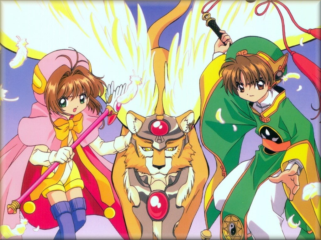 keroberos, li syaoran, card, anime, 480P, kero, syaoran, card captor sakura, art, captor, hd, sakura, li, HD Wallpaper