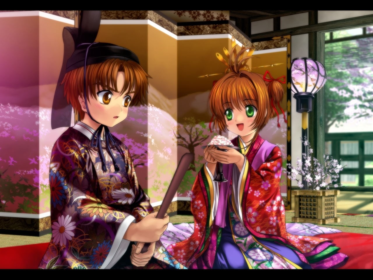 anime, Kinomoto Sakura, hd, sakura, captor, 720P, kinomoto, cardcaptor sakura, cardcaptor, x, card, art, HD Wallpaper