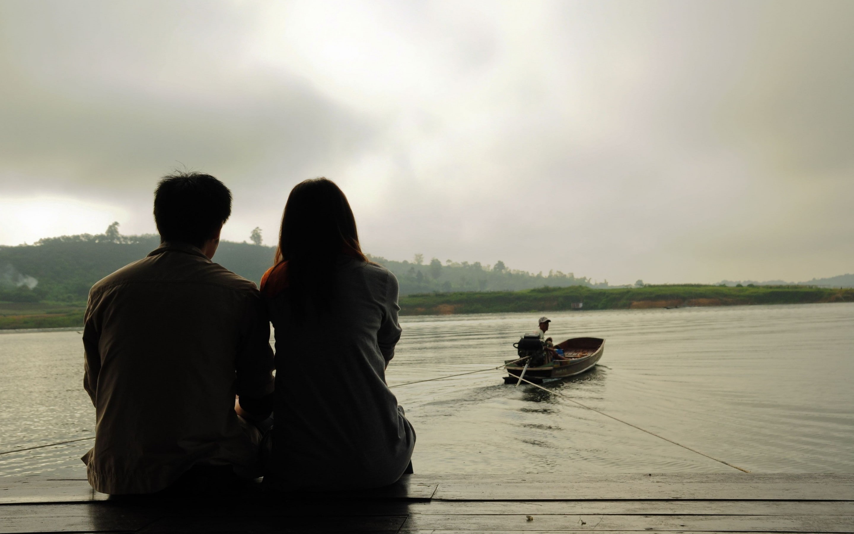 woman, boy, girl, man, love, couple, Mood, 2K, HD Wallpaper