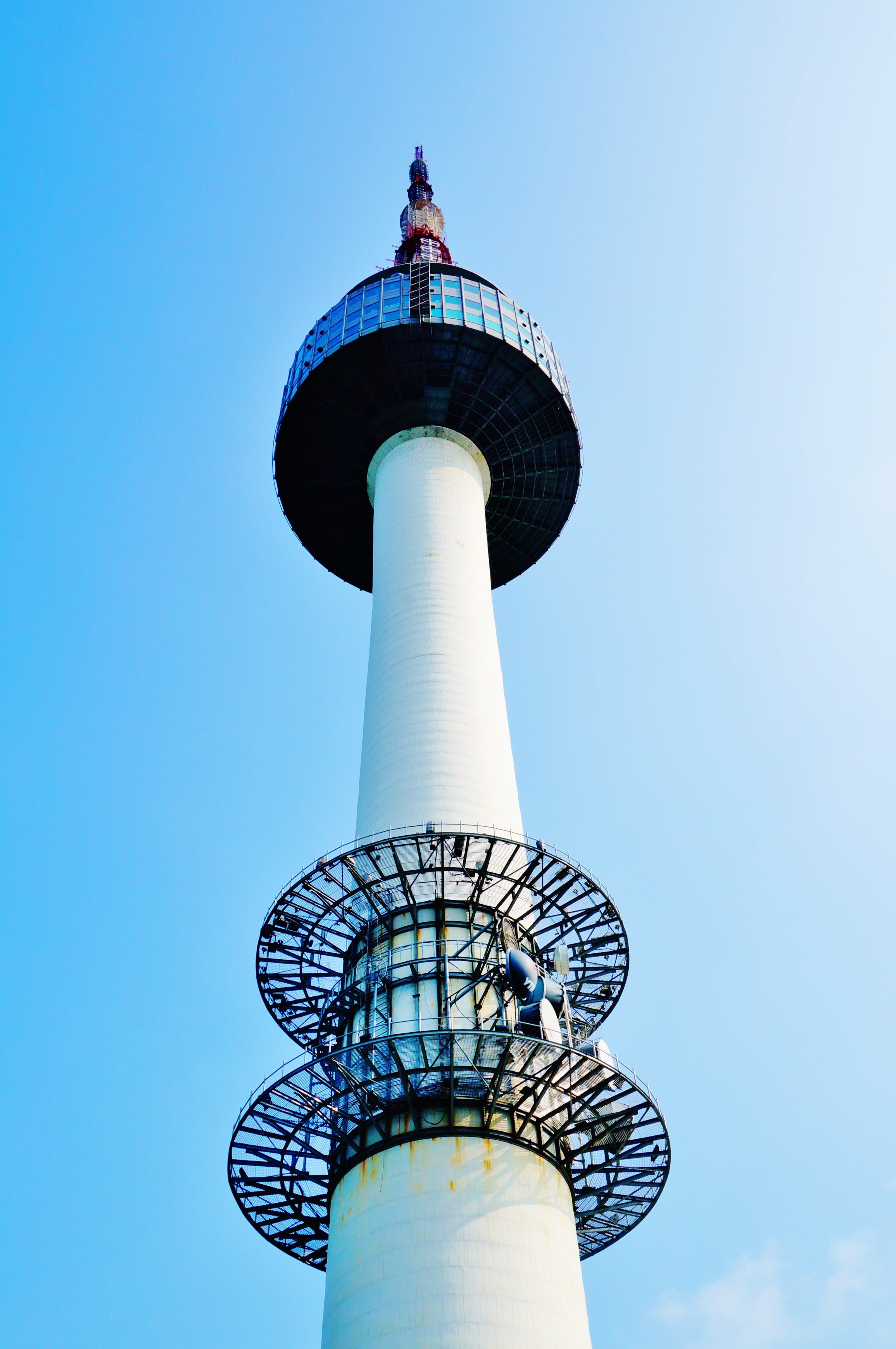 technology, direction, outdoors, built structure, day, seoul tower, Korea, lighthouse, tower, High, tourism, building exterior, architecture, security, Phone HD Wallpaper