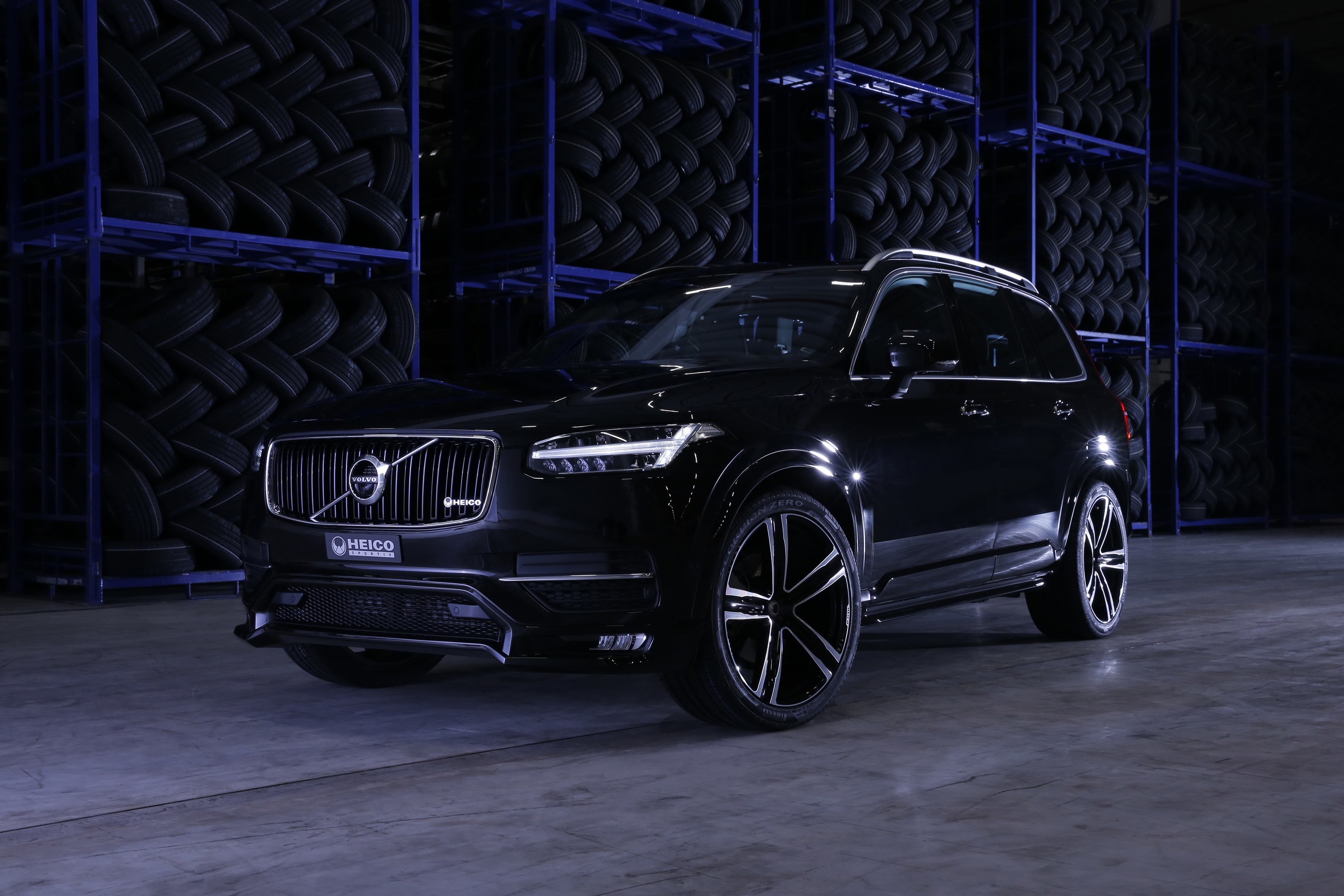 Black, Volvo, crossover, 2K, XC90, Heico Sportiv, SUV, HD Wallpaper