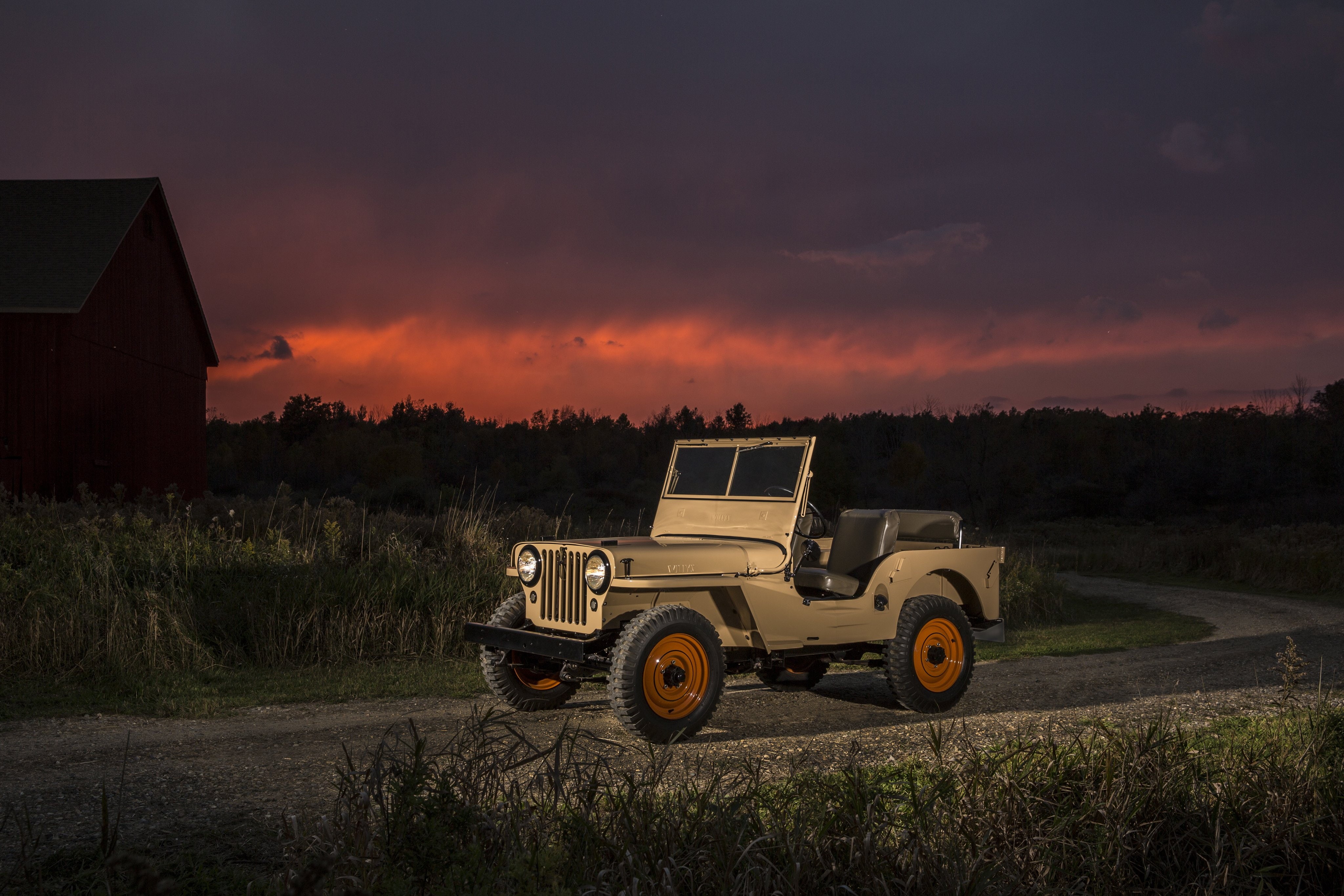 1945-49, 4K, jeep, suv, cj-2a, willys, 4x4, overland, military, HD Wallpaper