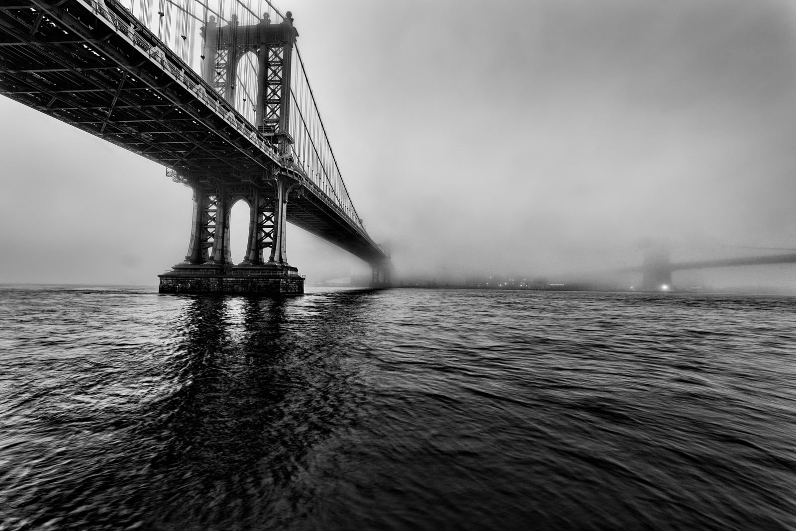 Long Exposure, Water, Seascape, bridge, river, Tamron, Travel, Fog, Urban, BandW, photograph, Nikon, Stained, famous Place, Commons, United States, 720P, HD Wallpaper