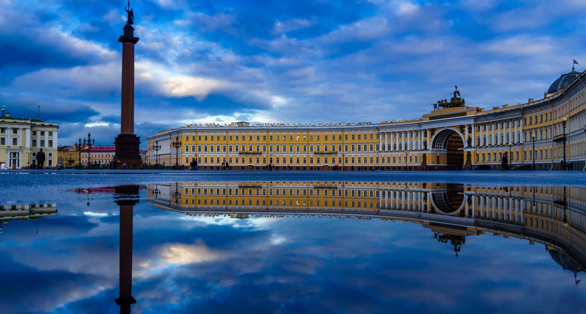 no people, cloud - Sky, water, waterfront, outdoors, sunset, building Exterior, built Structure, body, reflecting pool, italy, sky, Peter, cultures, street Light, HD Wallpaper